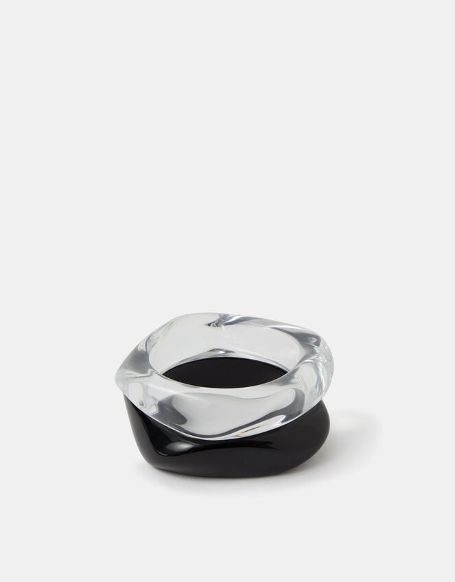 2-Pack Chunky Resin Bangles Black