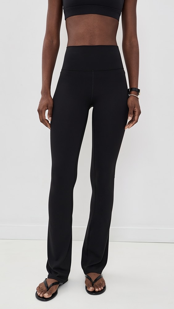 All the Feels Slim Flare Leggings - Black
