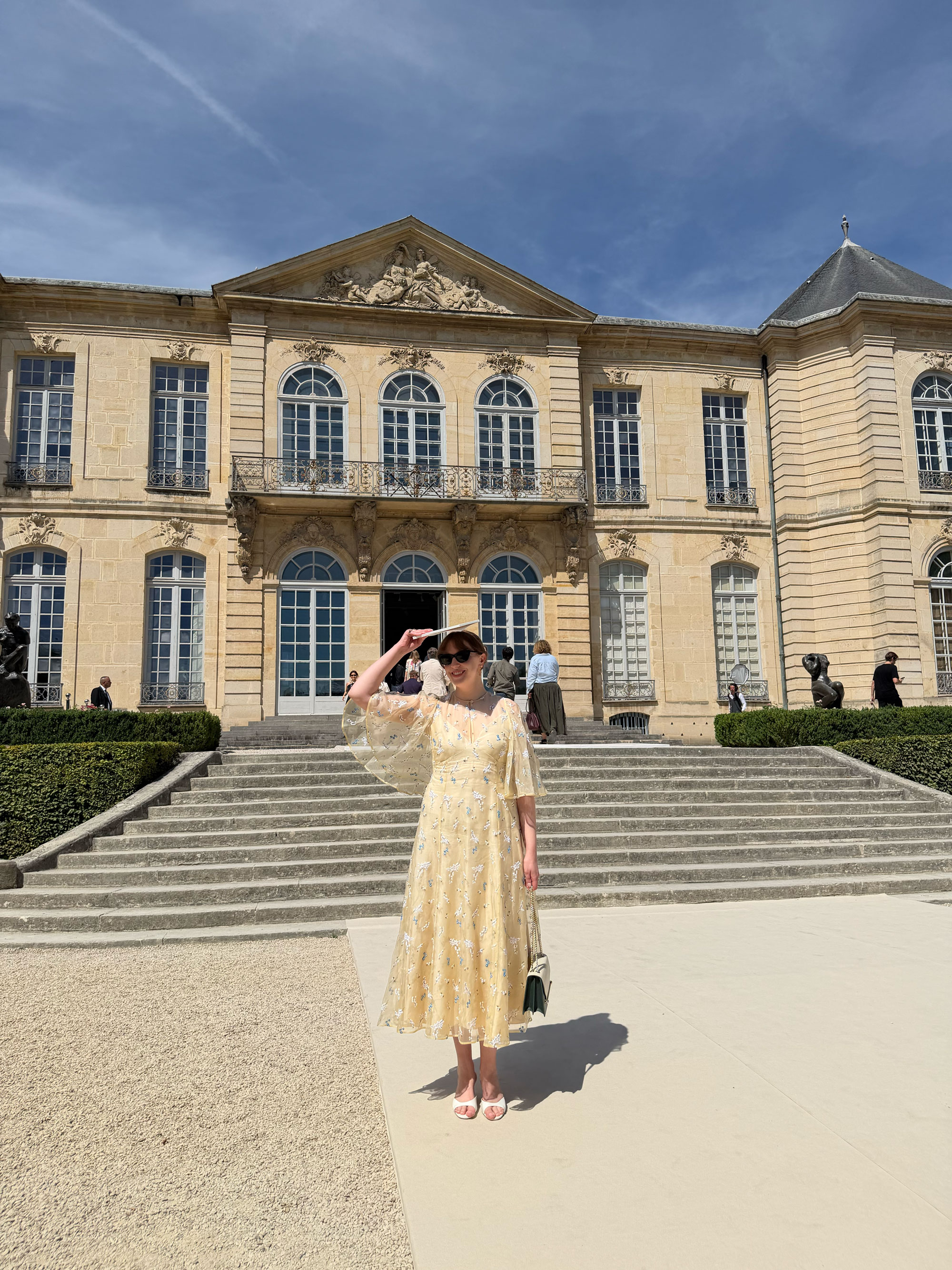 Erin Fitzpatrick, veteran fashion editor and Who What Wear's Associate Director of Fashion News, attends the Dior Haute Couture show in Paris in July 2026.