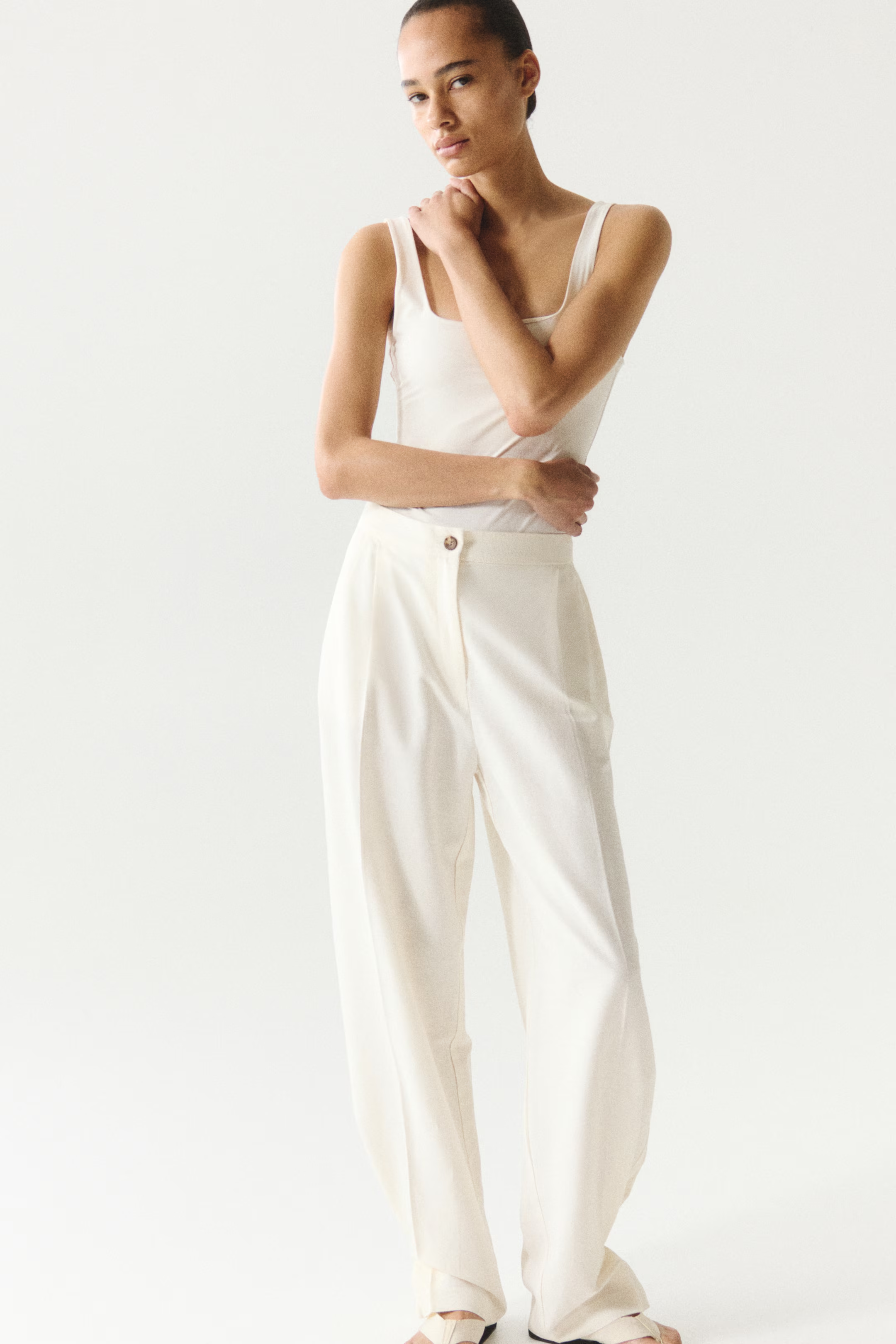 H&M, Linen-Blend Balloon Trousers