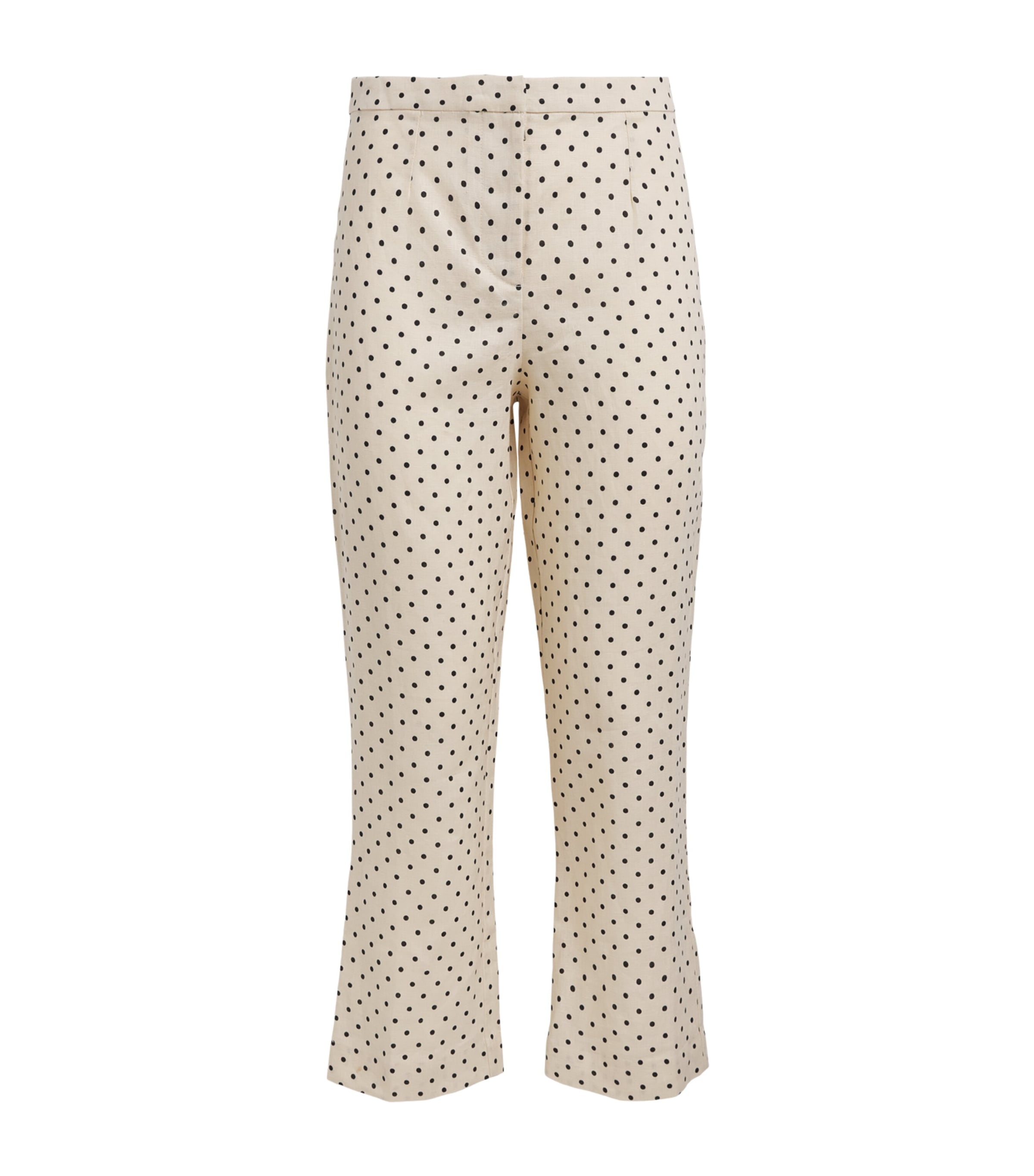 Faithfull Linen Polka-Dot Iria Capri Trousers