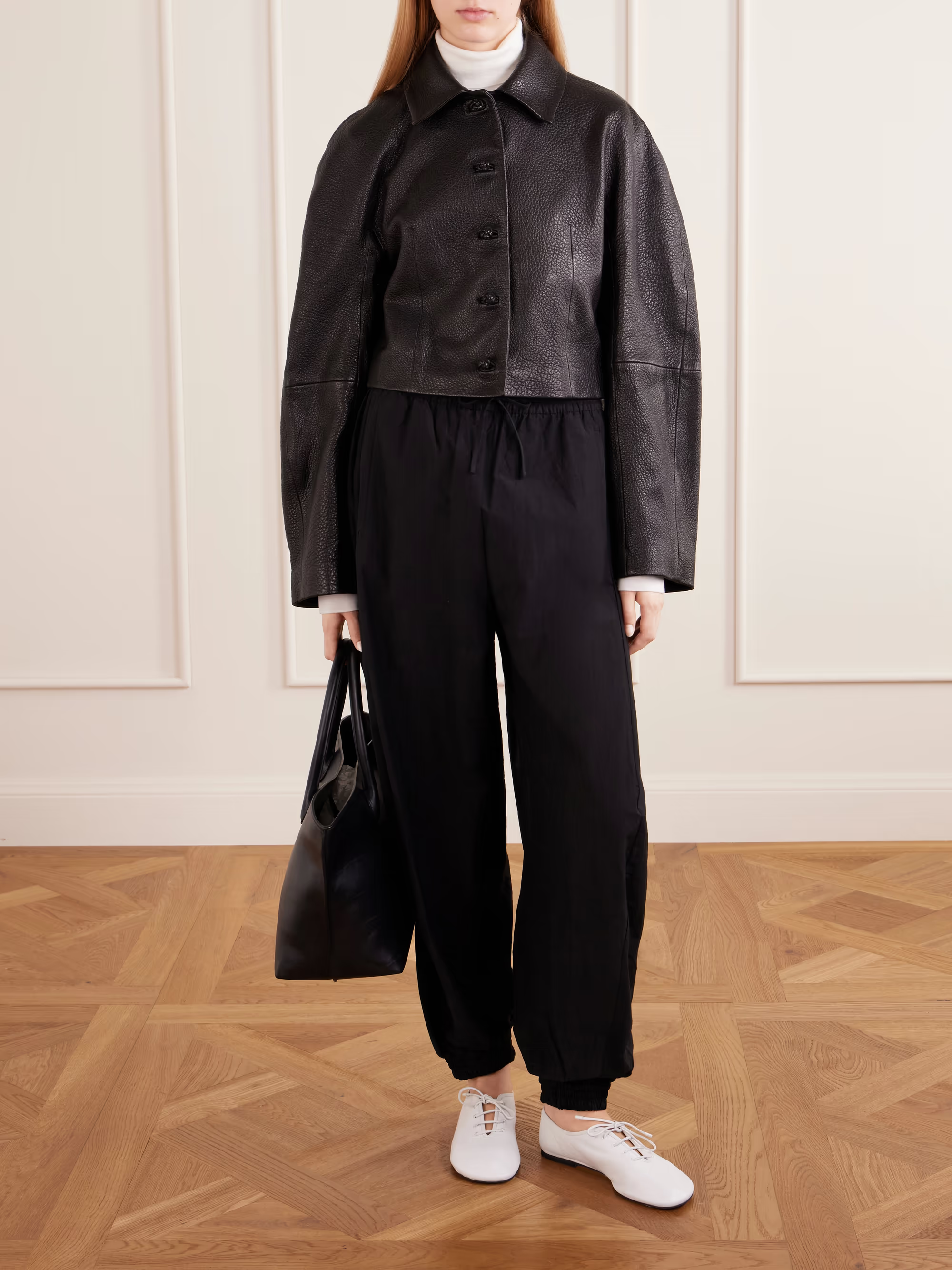 R&Oacute;HE, Cotton-Blend Seersucker Balloon Pants