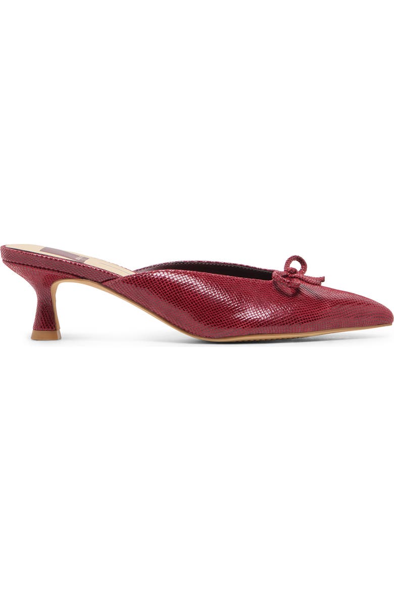 Cleo Pointed Toe Kitten Heel Mule