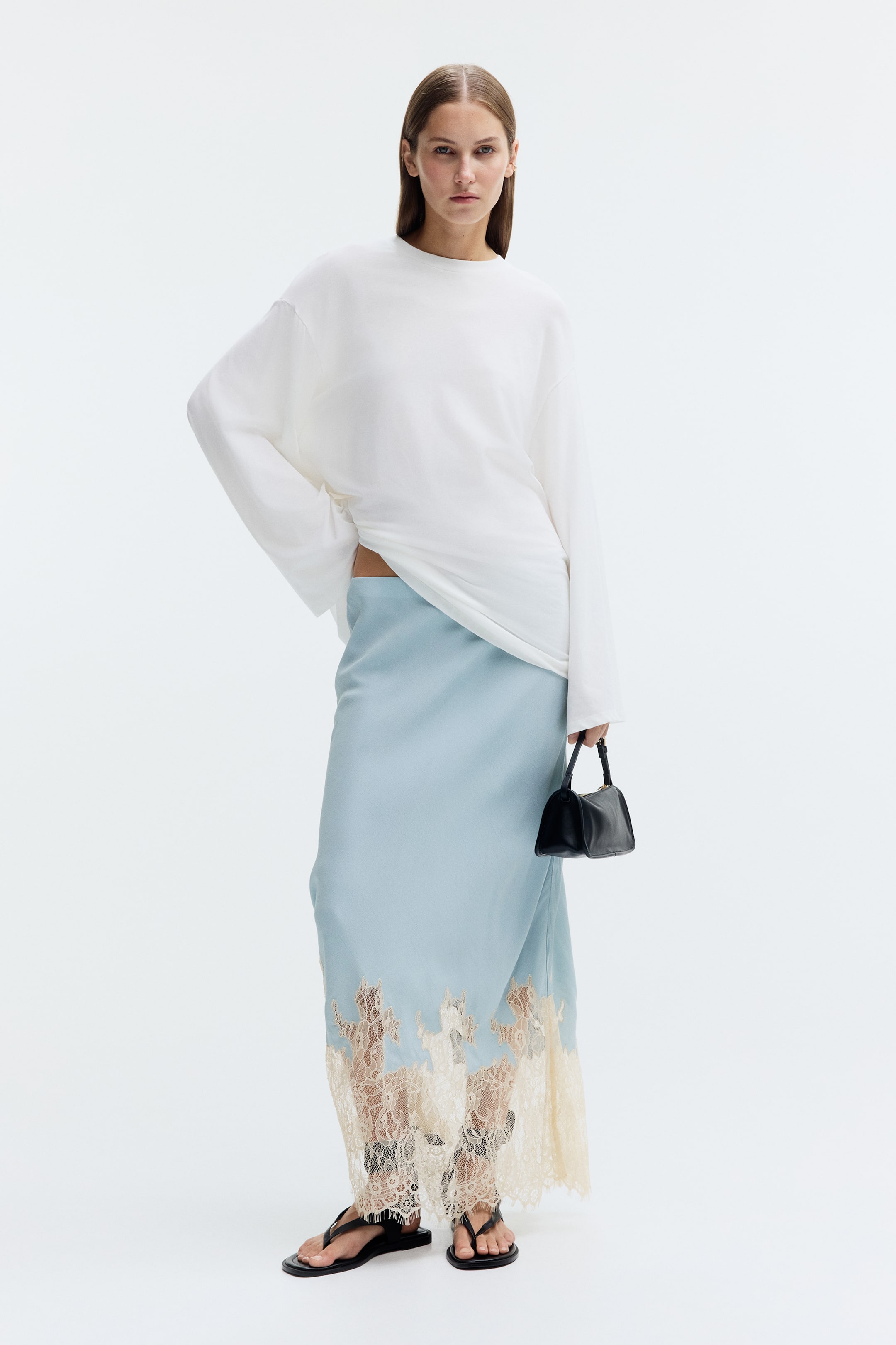Lace-Trimmed Skirt