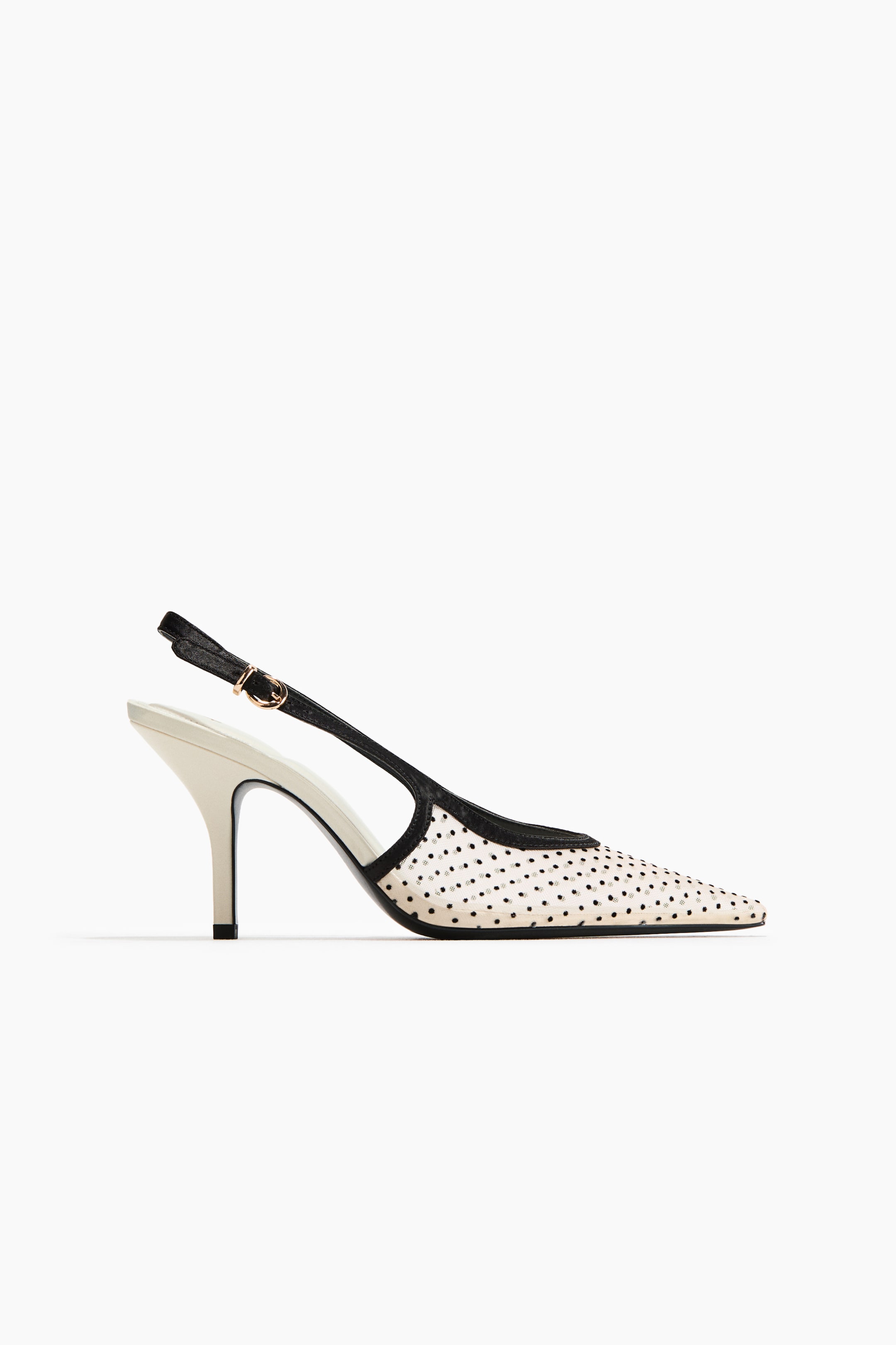 Heeled Mesh Slingbacks