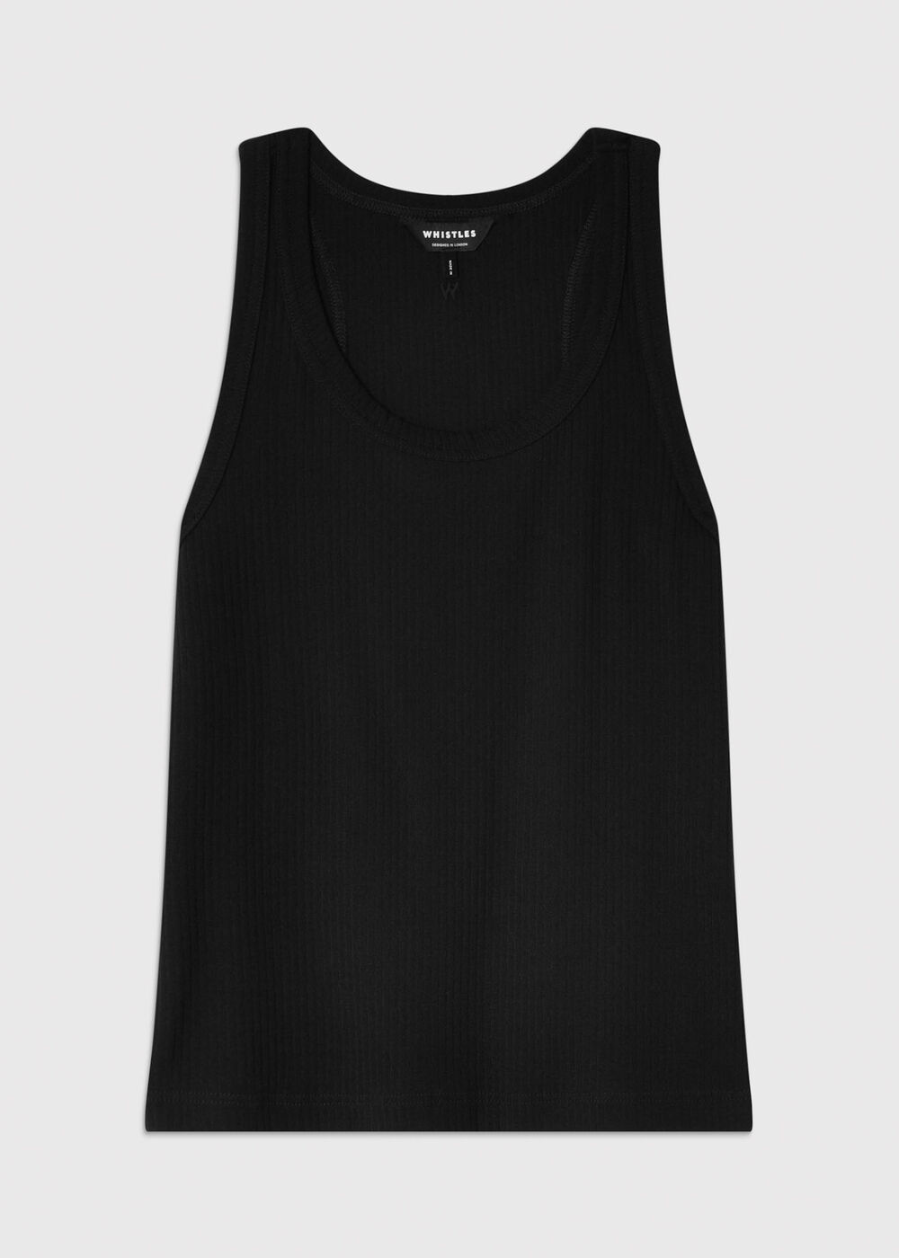 Black Ultimate Ribbed Scoop Vest