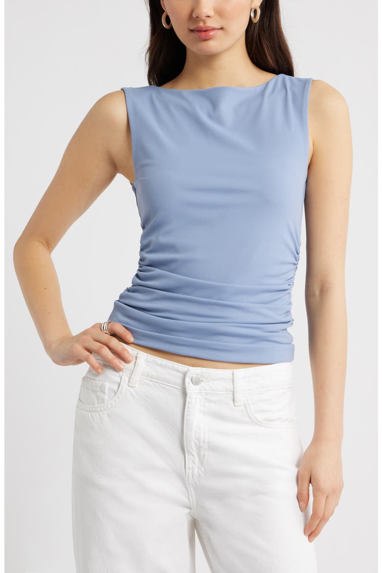 Boat Neck Sleeveless Top