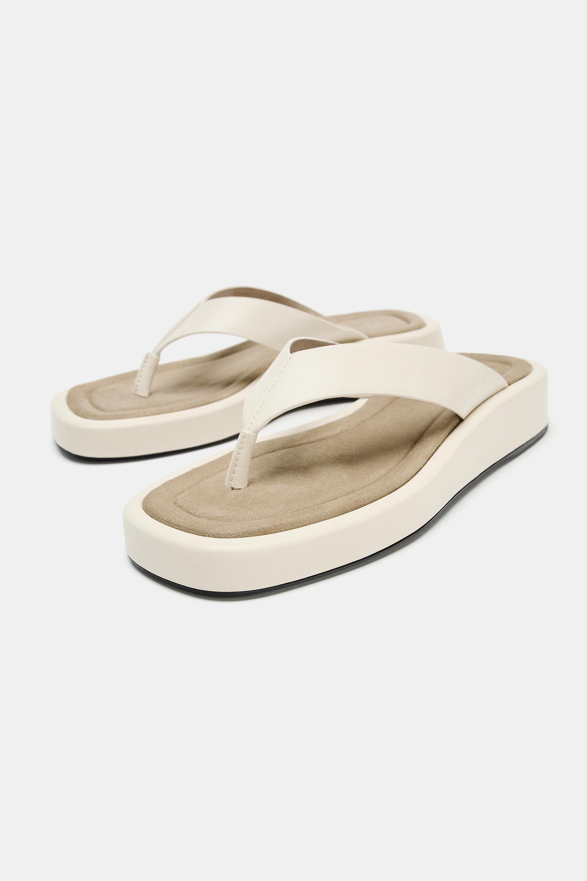 Platform Sandals - White - 5