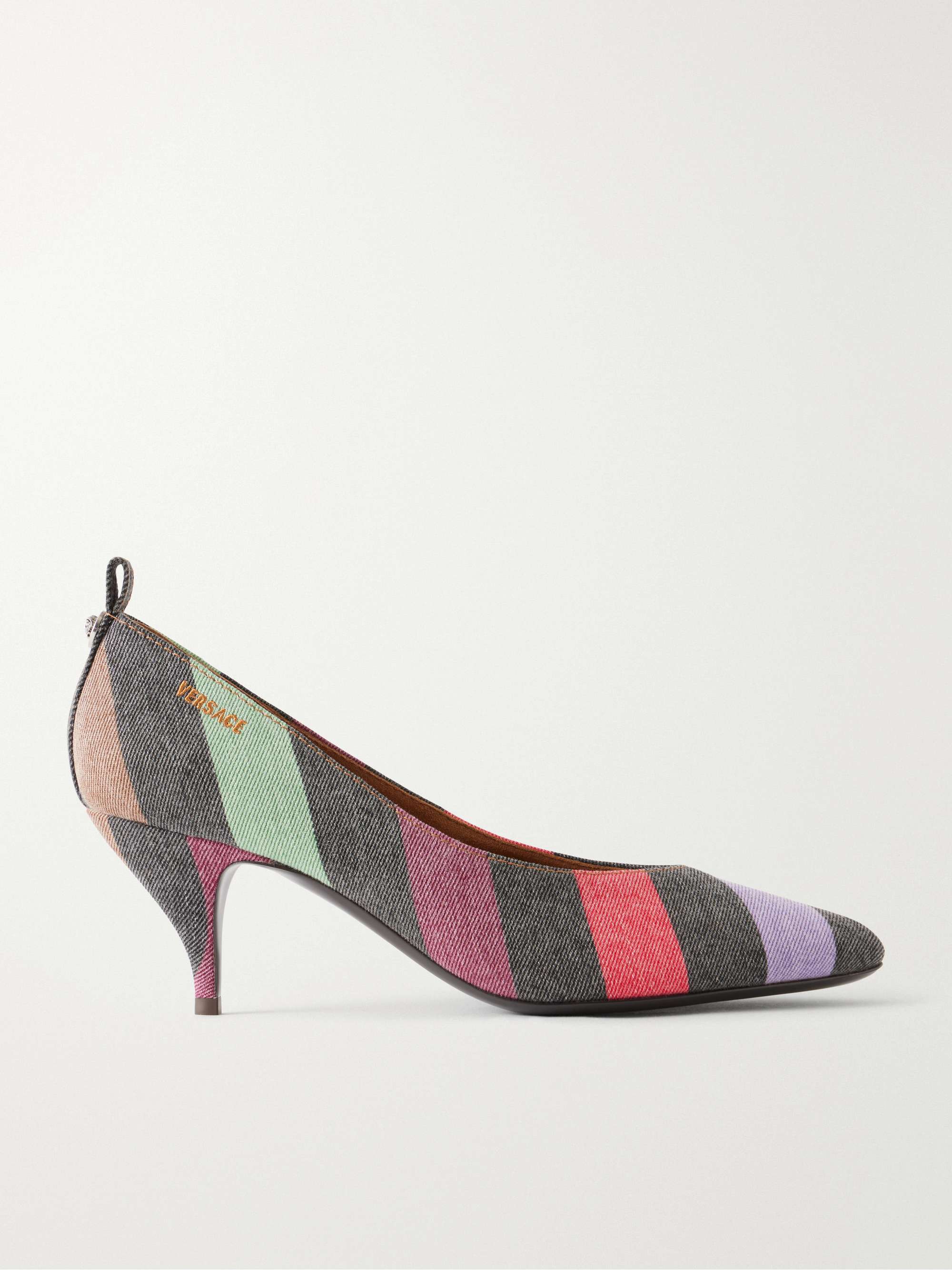 Striped 65 Denim Pumps