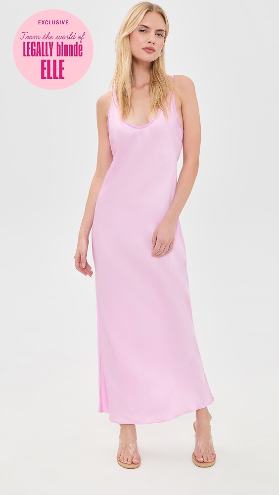 Akiya Contrast Tank Dress - Malibu Pink/peony