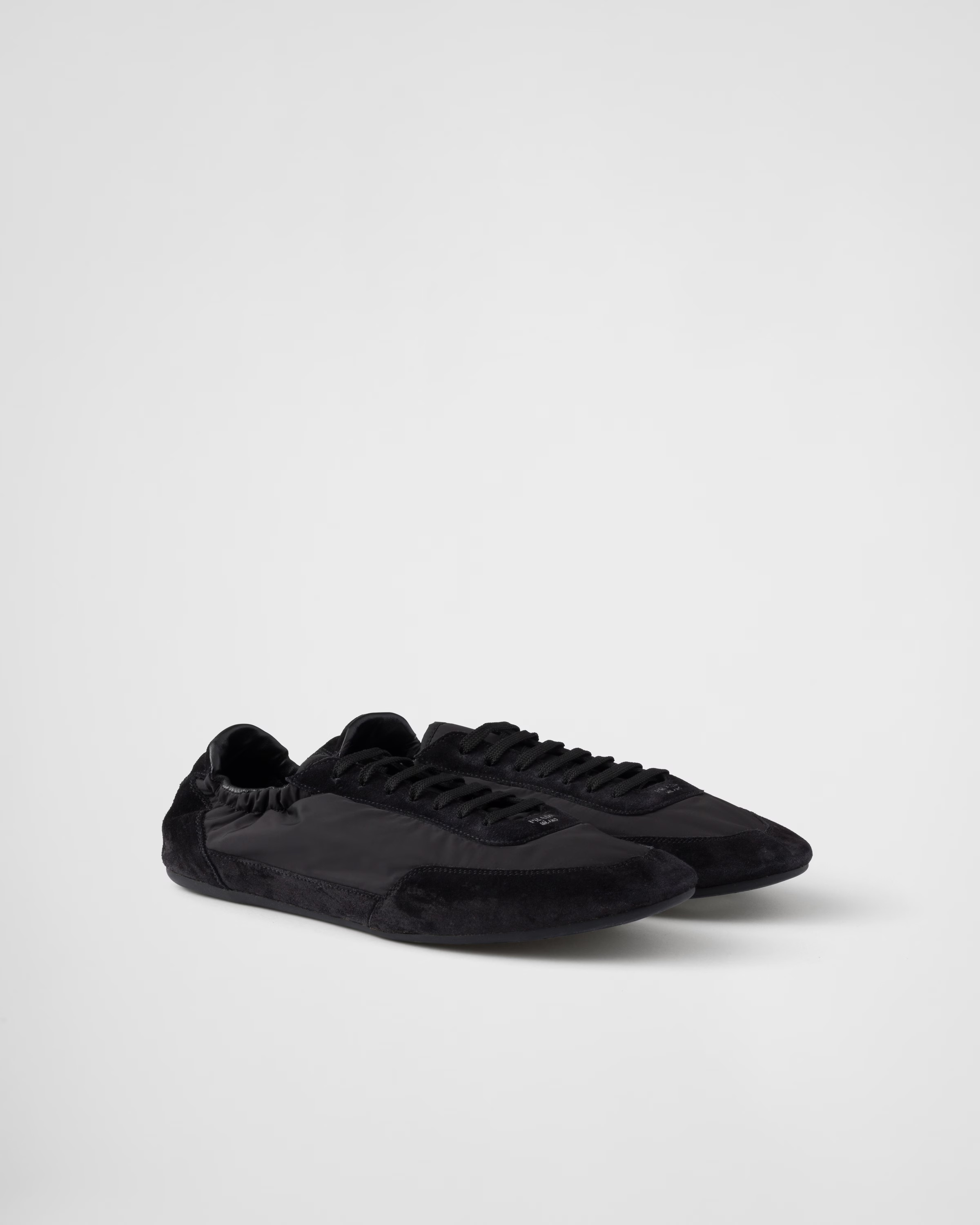 Prada, Collapse Re-Nylon and Suede Sneakers