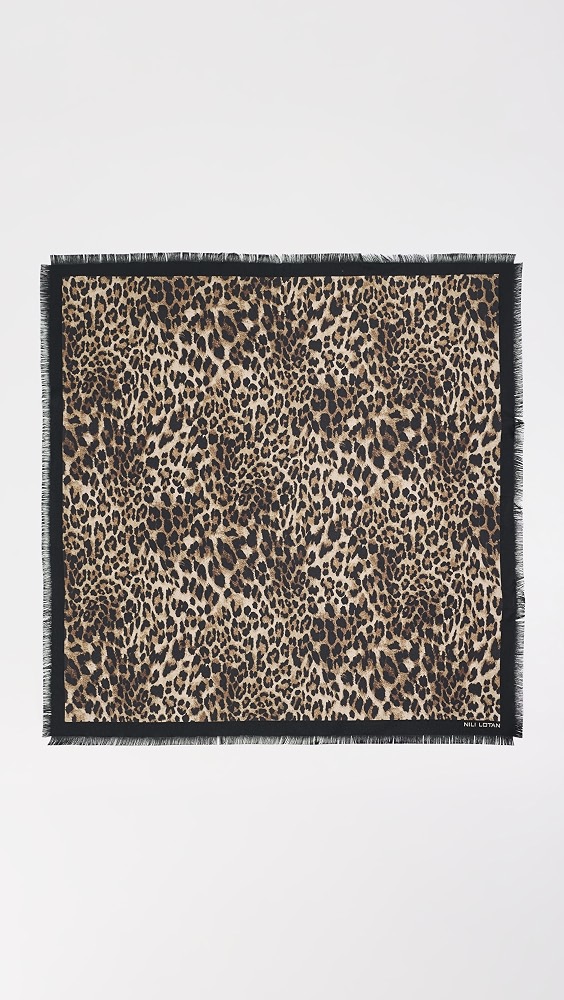 Leopard Silk Twill Scarf - Vintage Leopard Print