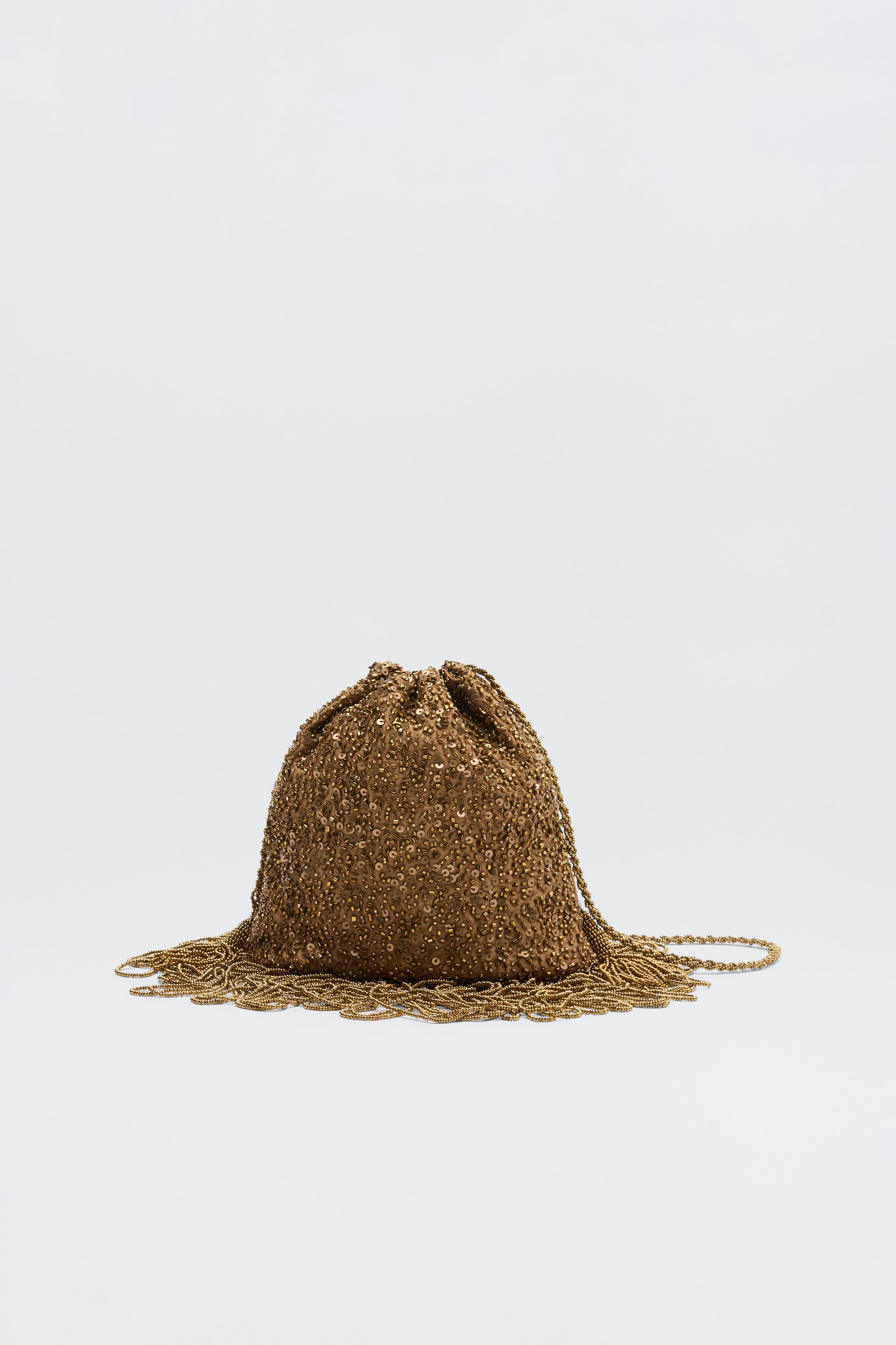 Orla Embellished Silk Bag in Vintage Scatter Embellishment Gold