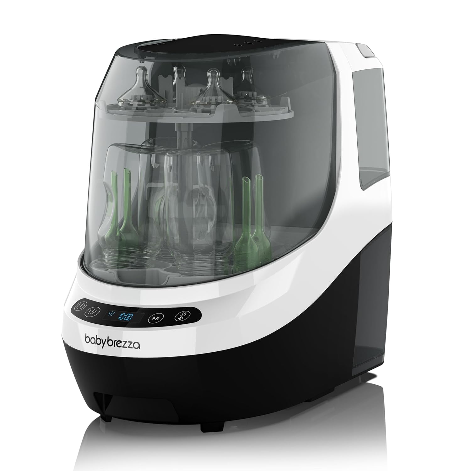Baby Brezza, Baby Brezza Baby Bottle Washer Pro - Clinically Proven Better Cleaning - Washer, Sterilizer + Dryer in One Appliance for Essentials Like Bottles + Pump Parts &ndash; Machine Replaces Brushes + Racks
