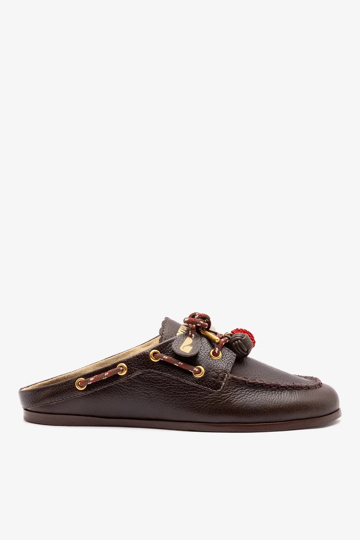 Larroudé, Cyprus Mule Brown Leather