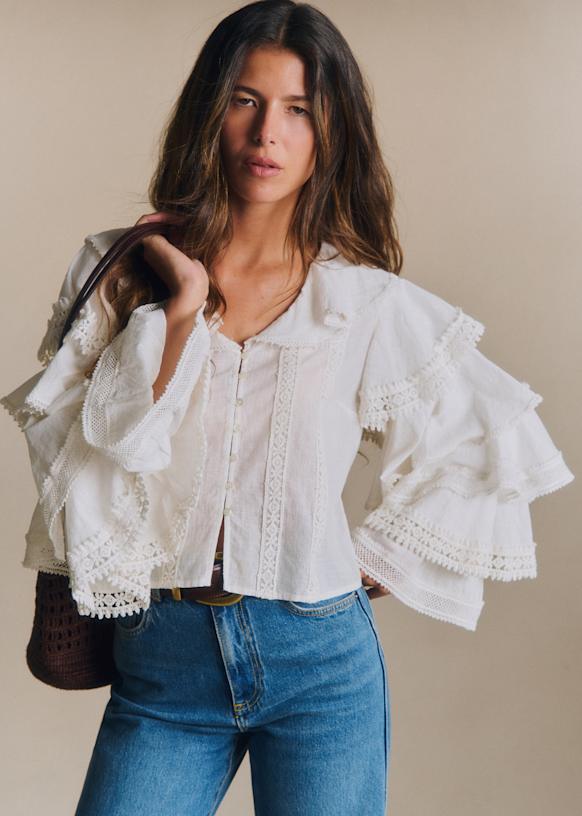 Rodolfo Blouse - Ecru - Organic Cotton - S&eacute;zane