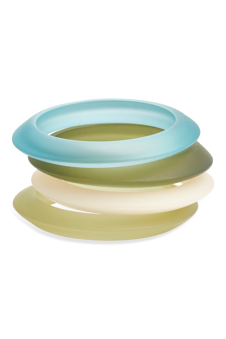 Set of 4 Ombré Resin Bangle Bracelets