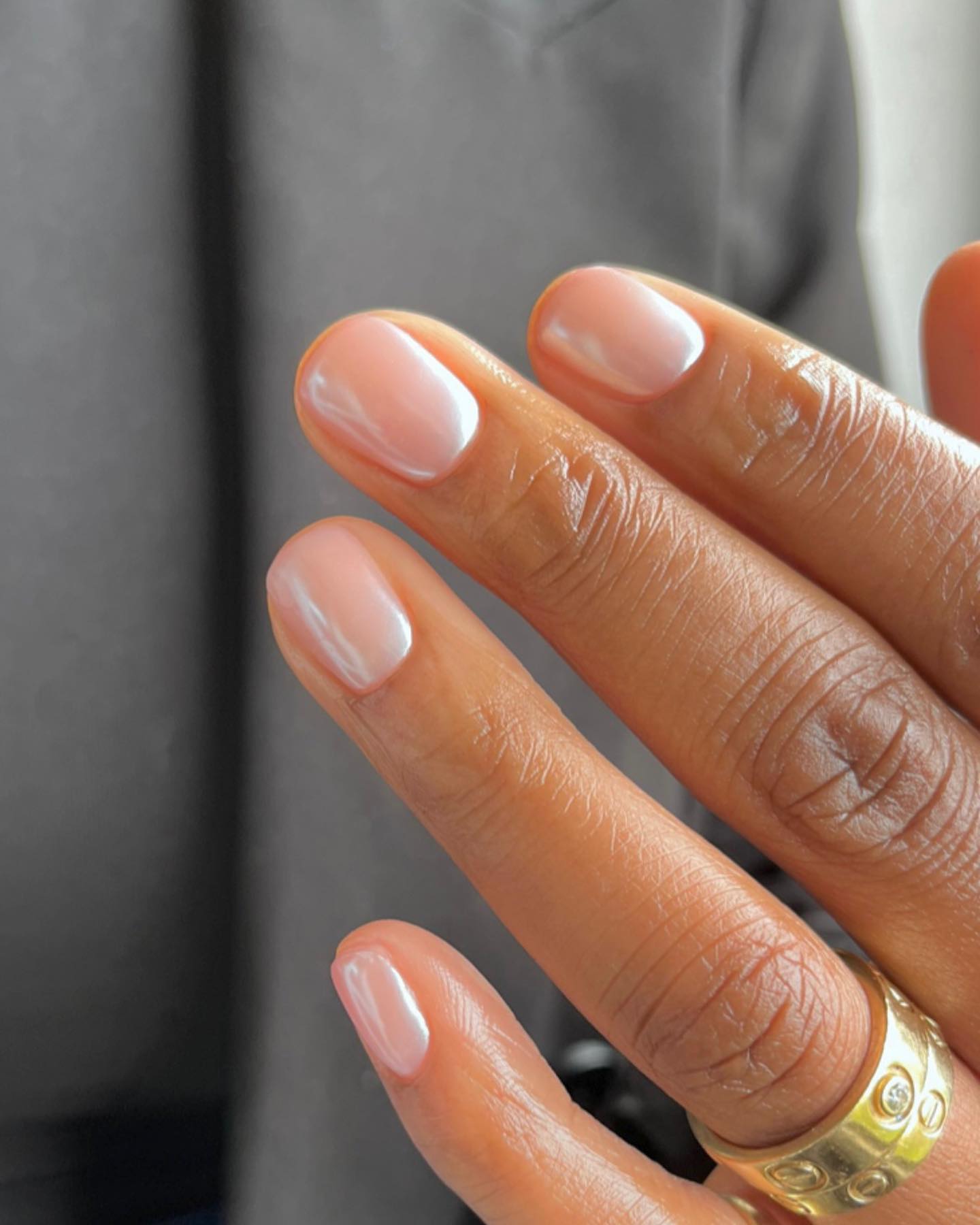 @paintedbyjools pink glaze manicure