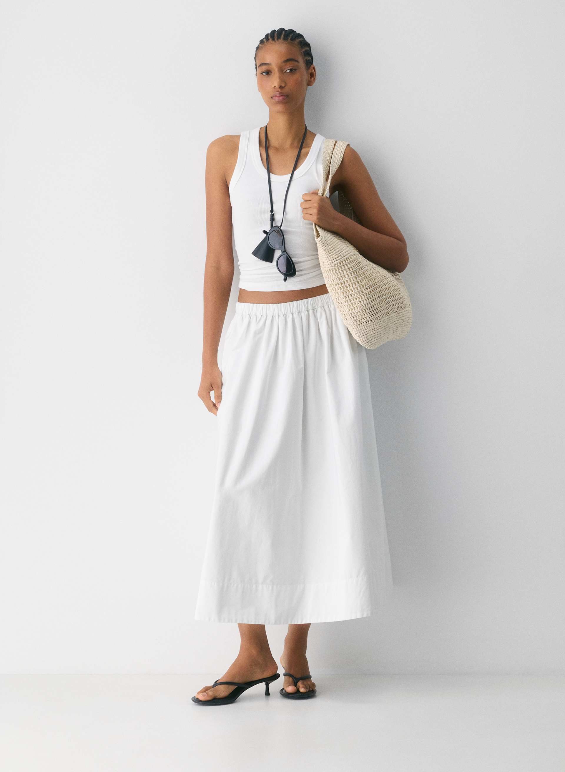 Wilfred Luminary Poplin Skirt.