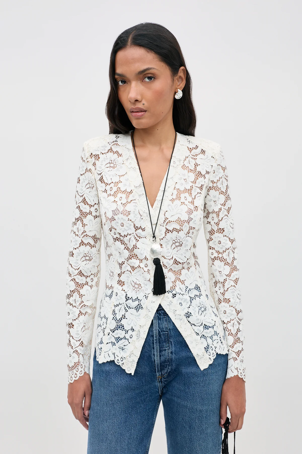 Rixo, Padma Lace Top in Cream