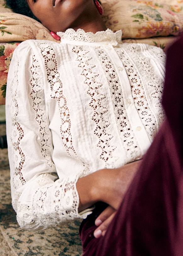 Rym Shirt - Ecru - Cotton - Sézane