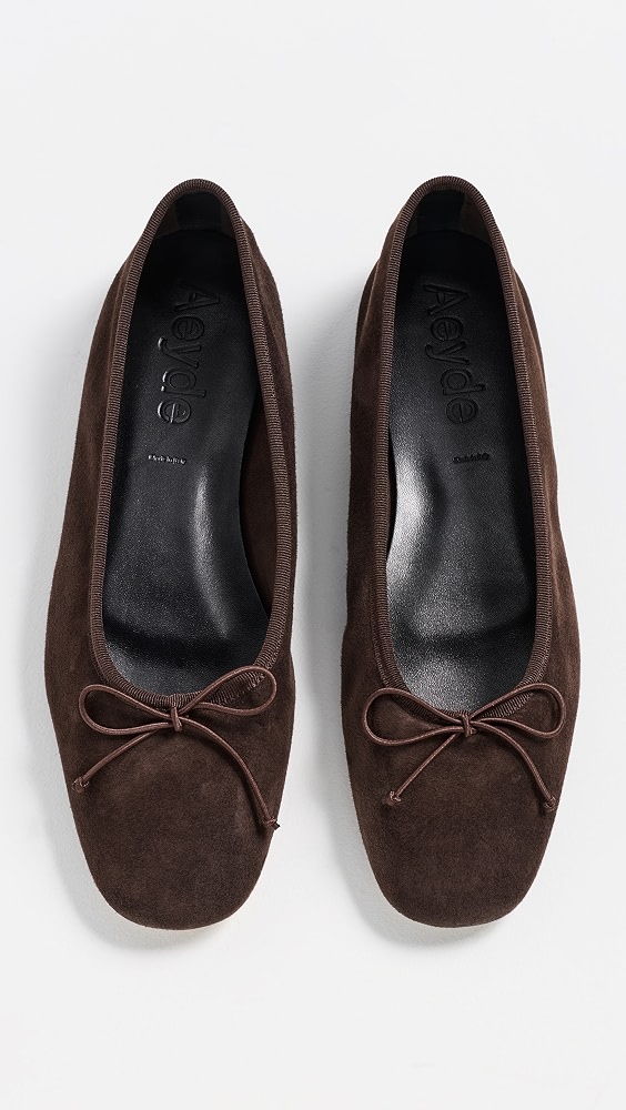 Tiby Kid Suede Ballet Flats - Moka