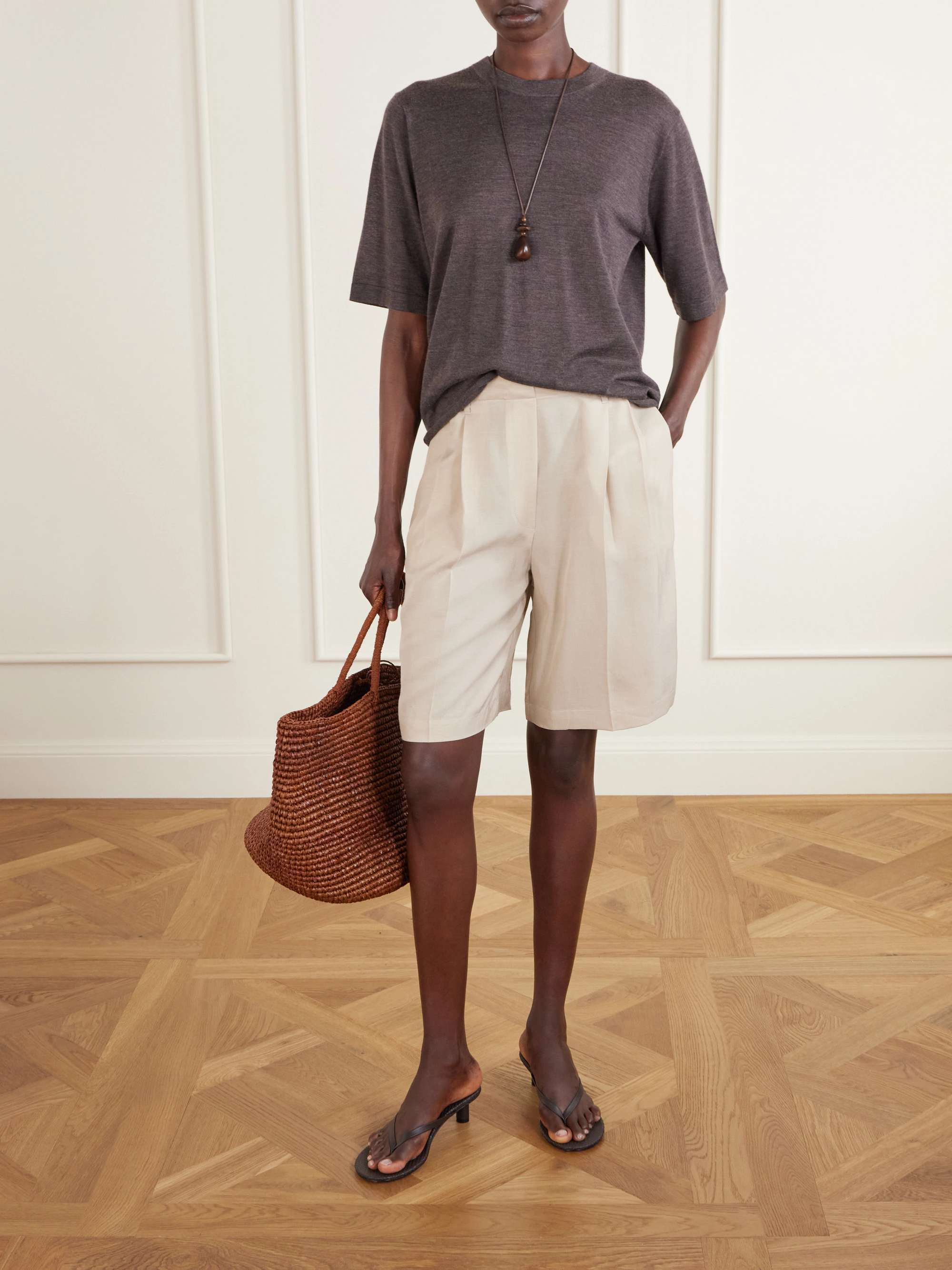 Kim Pleated Woven Shorts
