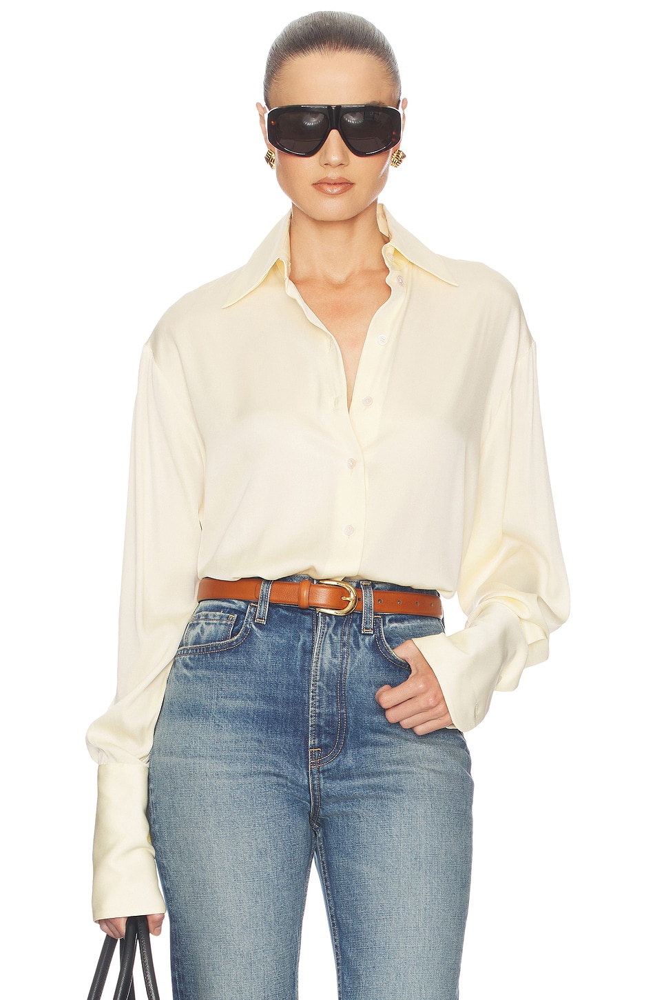 Helsa The Relaxed Silk Shirt