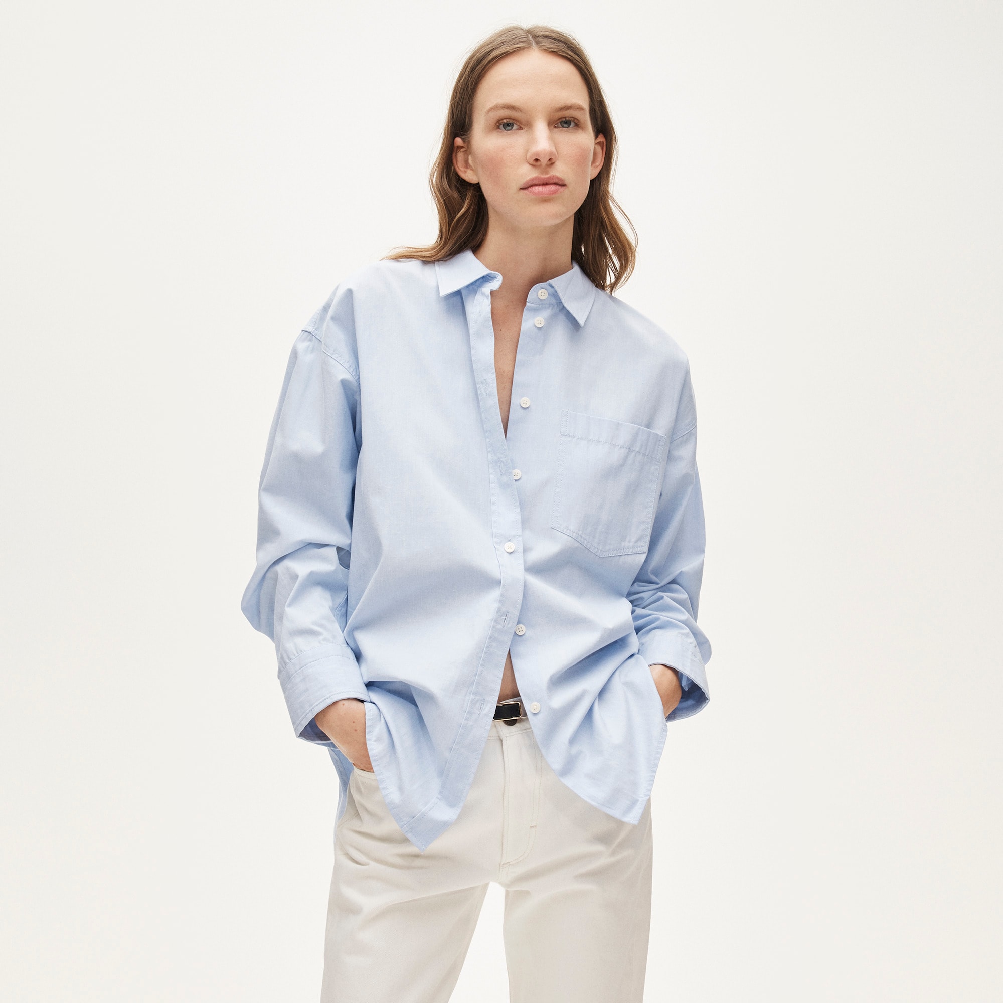 &Eacute;tienne Oversized Button-Up Shirt in Lightweight Oxford