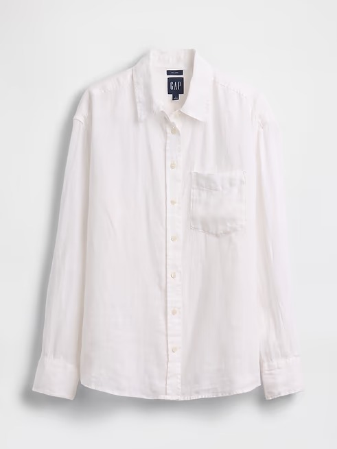 Gap, 100% Linen Oversized Shirt
