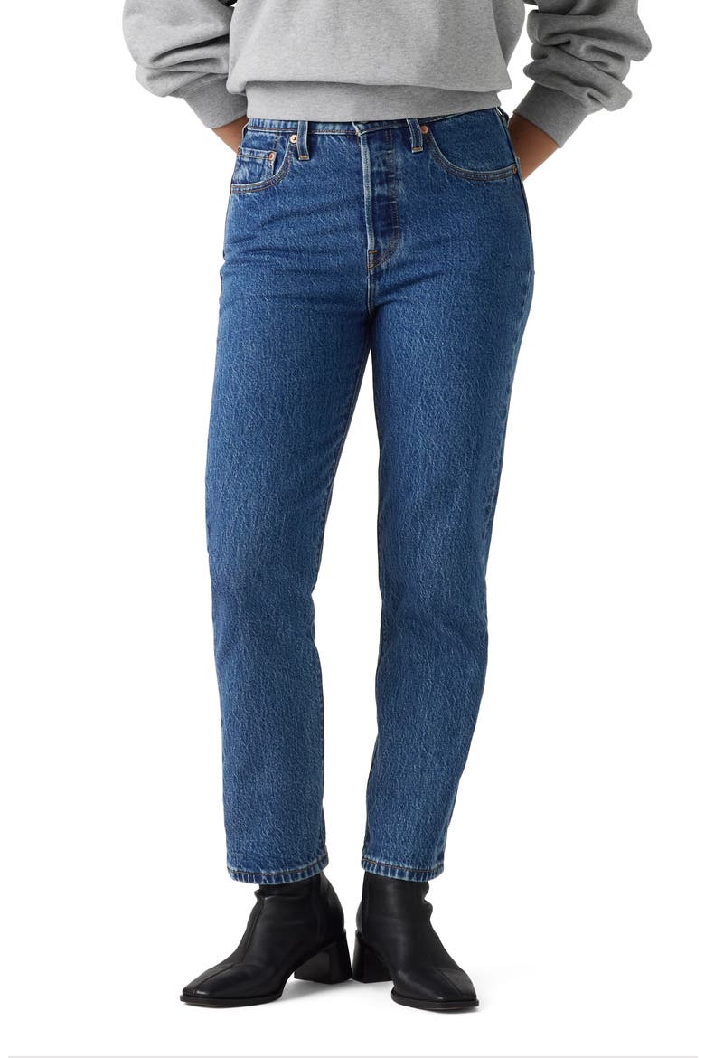 501&reg; High Waist Crop Straight Leg Jeans