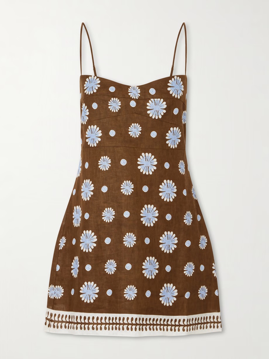 Cala De La Cruz, Lucca printed linen mini dress