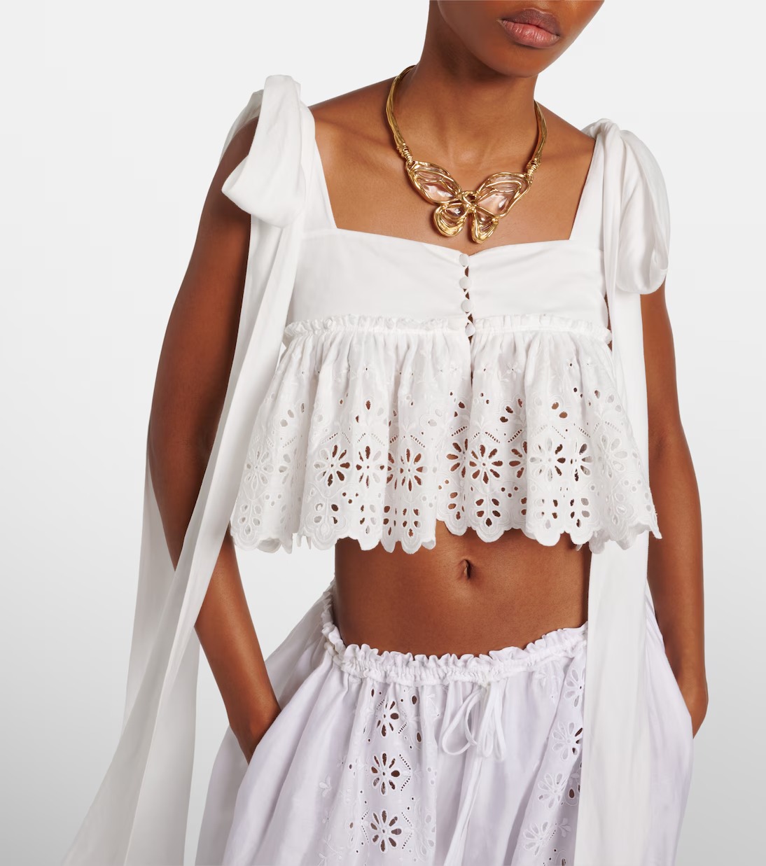 Chloé, Broderie anglaise cotton top
