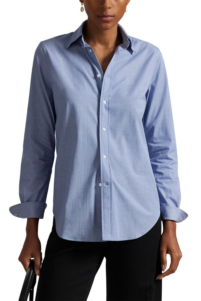 Polo Ralph Lauren End-On-End Slim Fit Stretch Cotton Button-Down Shirt