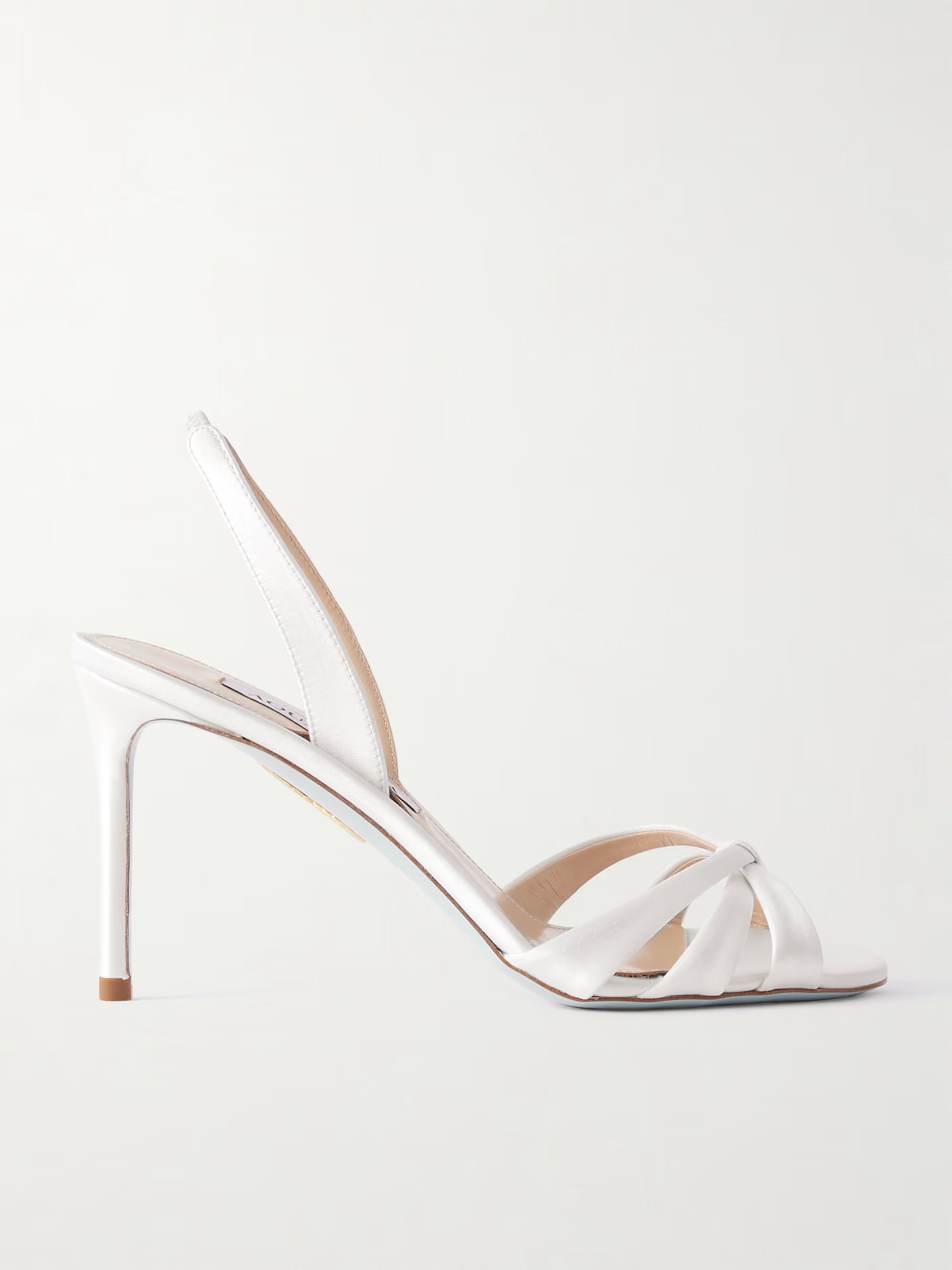 Aquazzura, Tati 85 satin slingback sandals