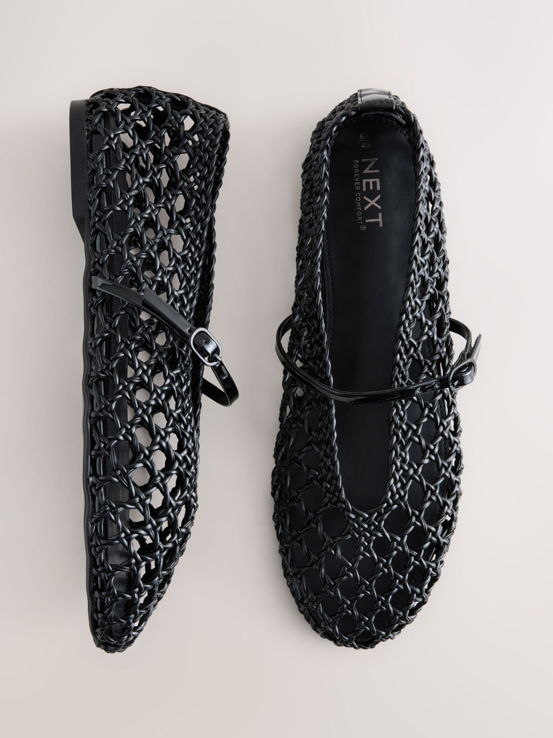 Black Forever Comfort&reg; Weave Mary Jane Shoes - Size 3 Eu 35.5
