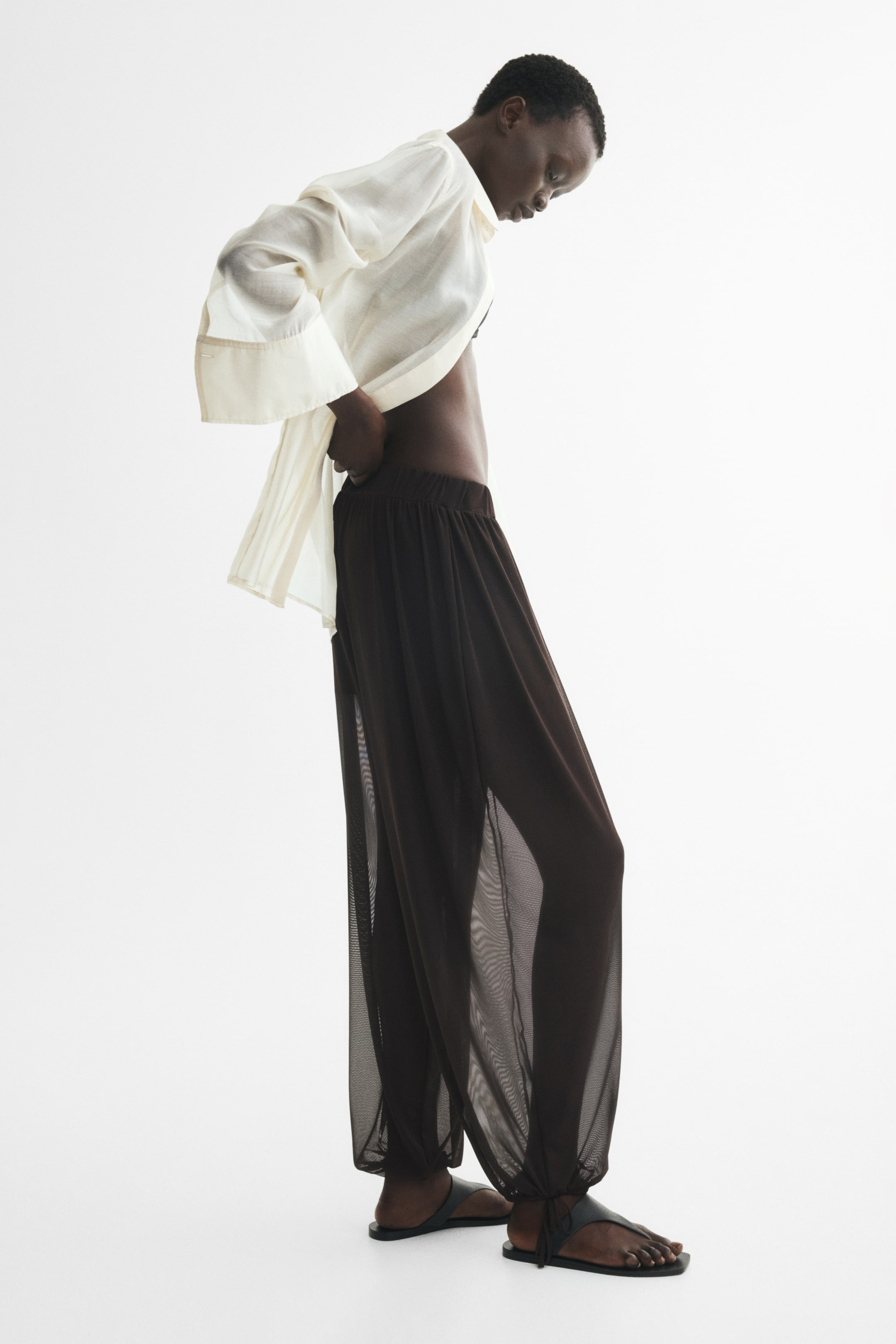 Mesh Balloon Trousers