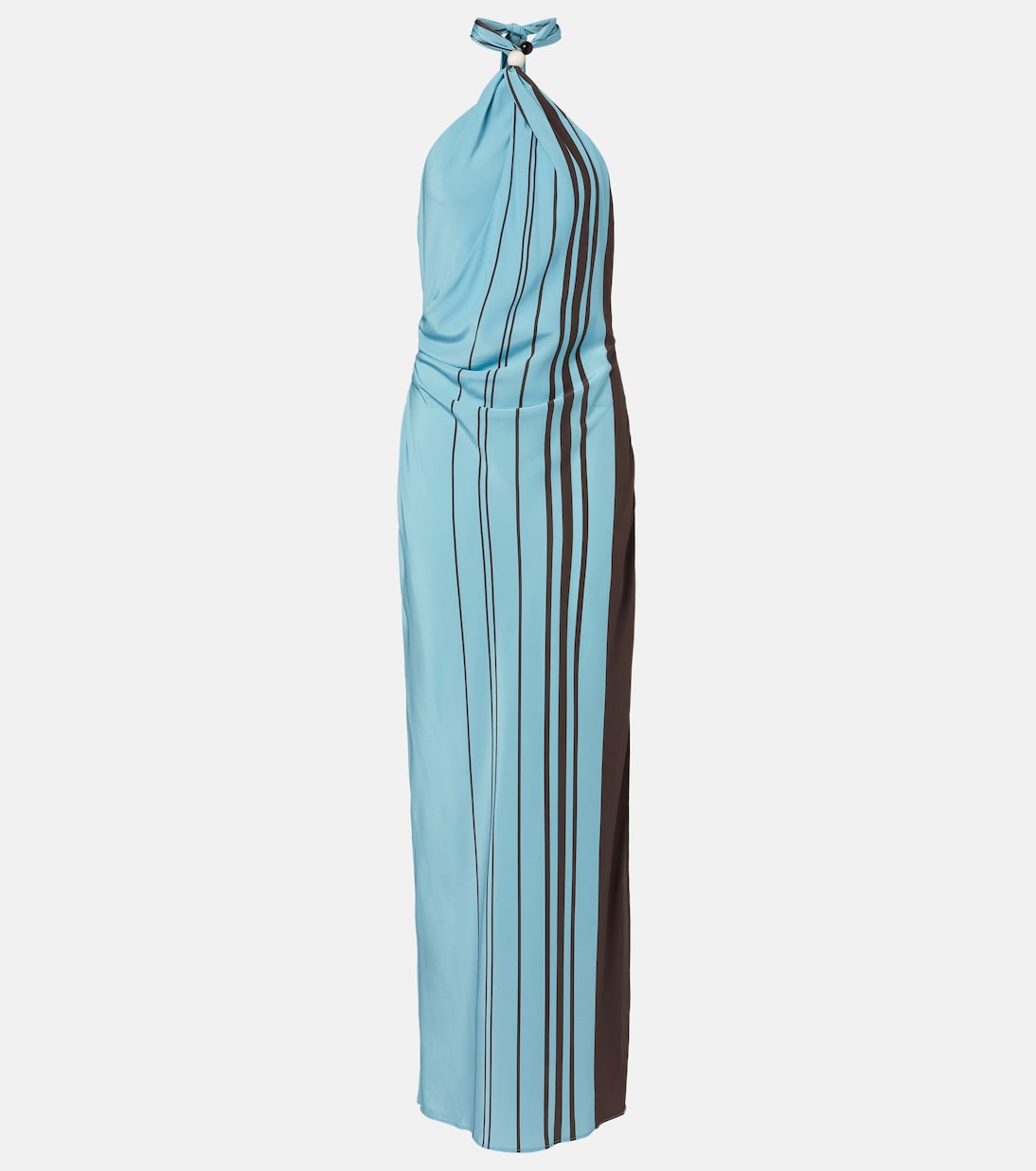 Rioja Striped Silk Cr&ecirc;pe Maxi Dress in Blue - Sir