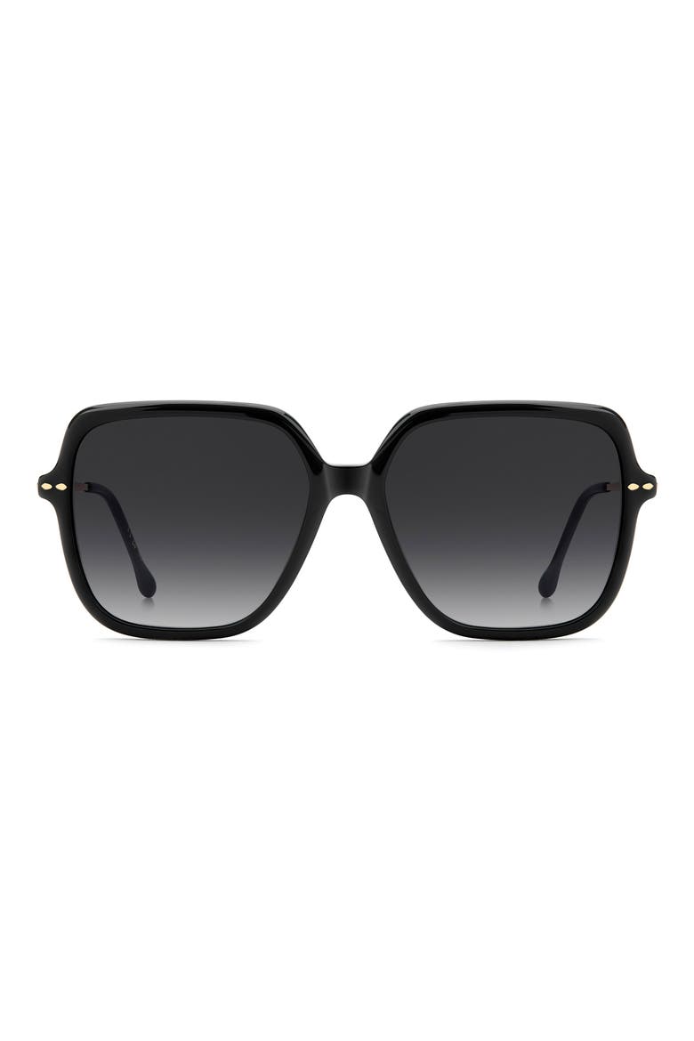 58mm Gradient Square Sunglasses