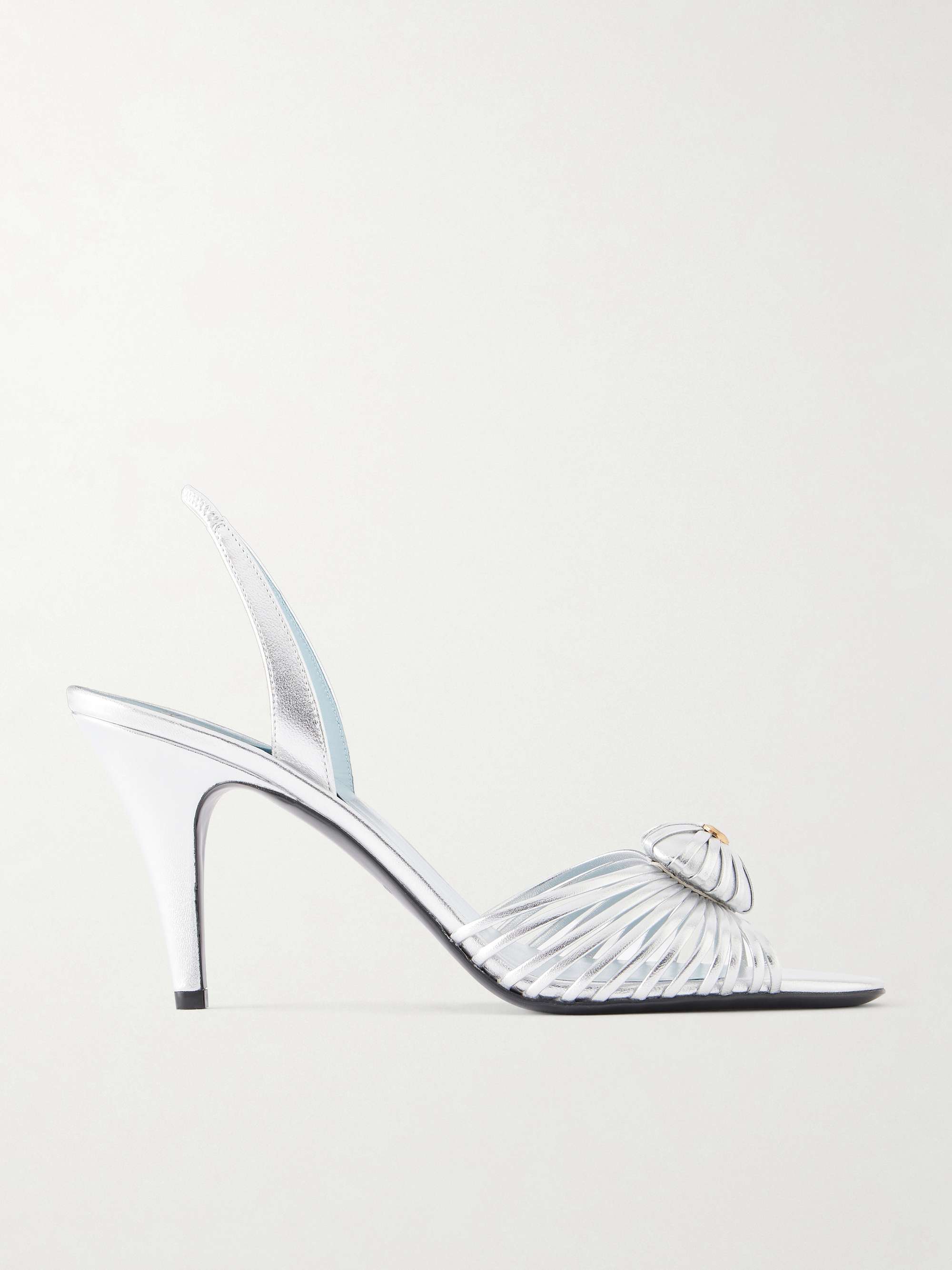 Coeur Royal 85 Logo-Embellished Metallic Leather Sandals