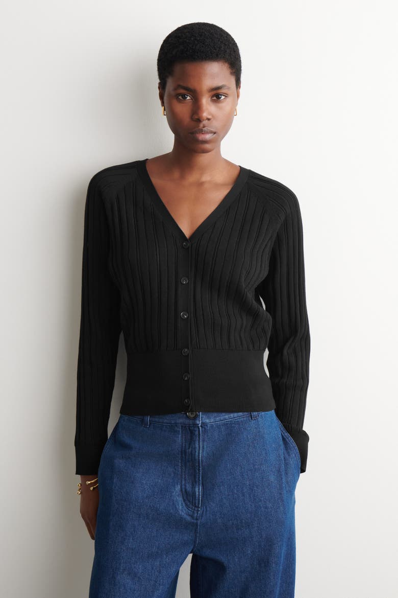 COS Pointelle-Knit Cotton Cardigan