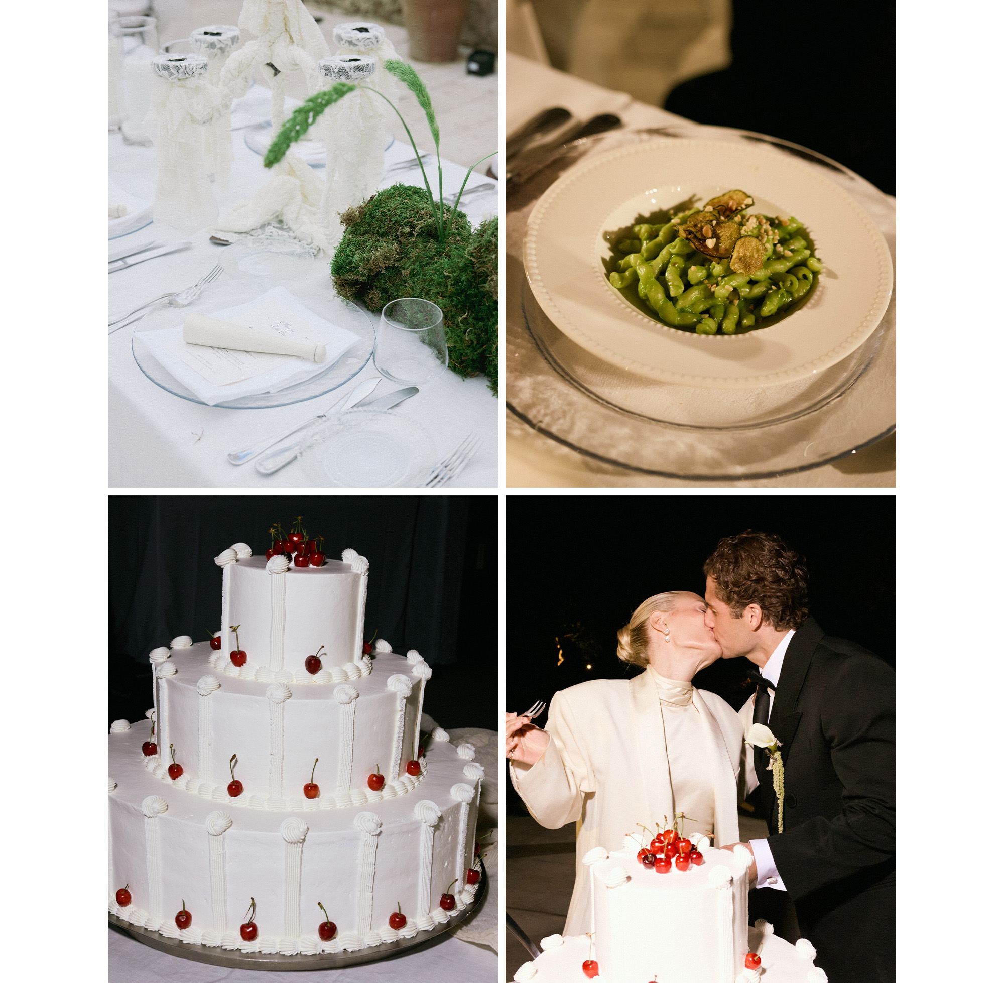 Collage from the wedding reception.