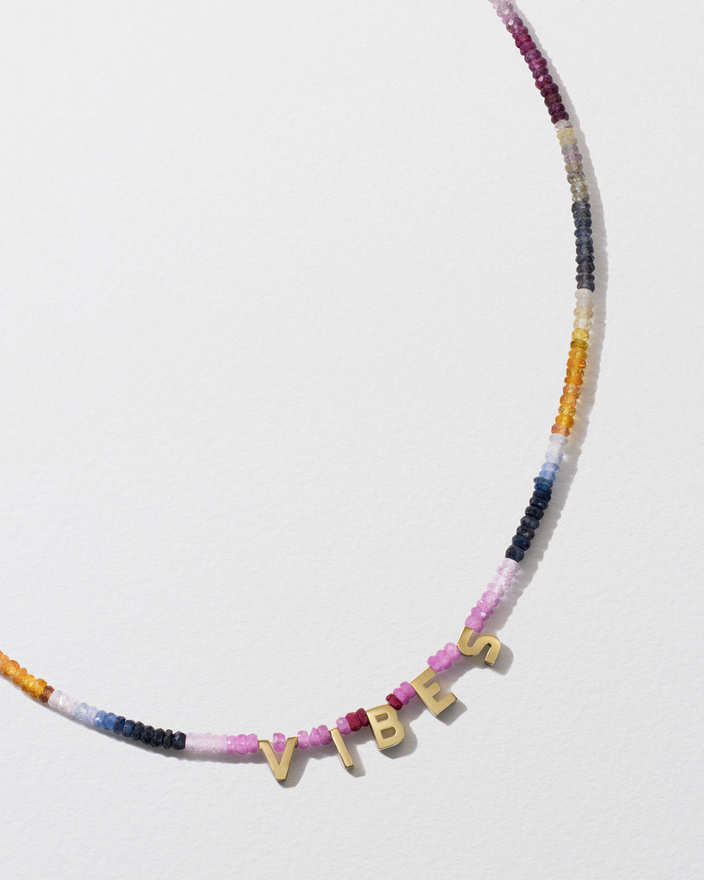 Personalised Gold Letter Beaded Necklace - 17 Inches