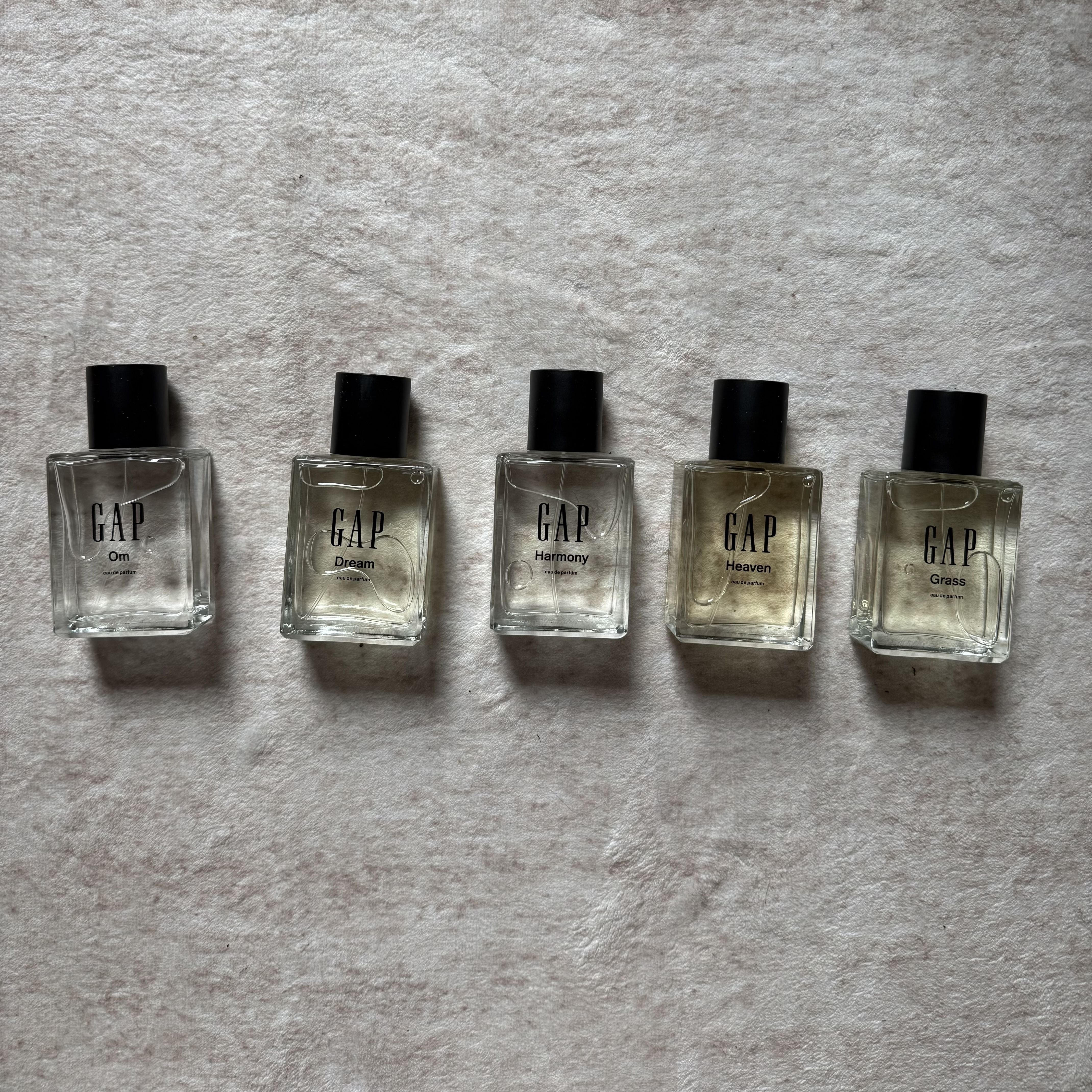 Photo of jamie chevron testing Gap fragrances