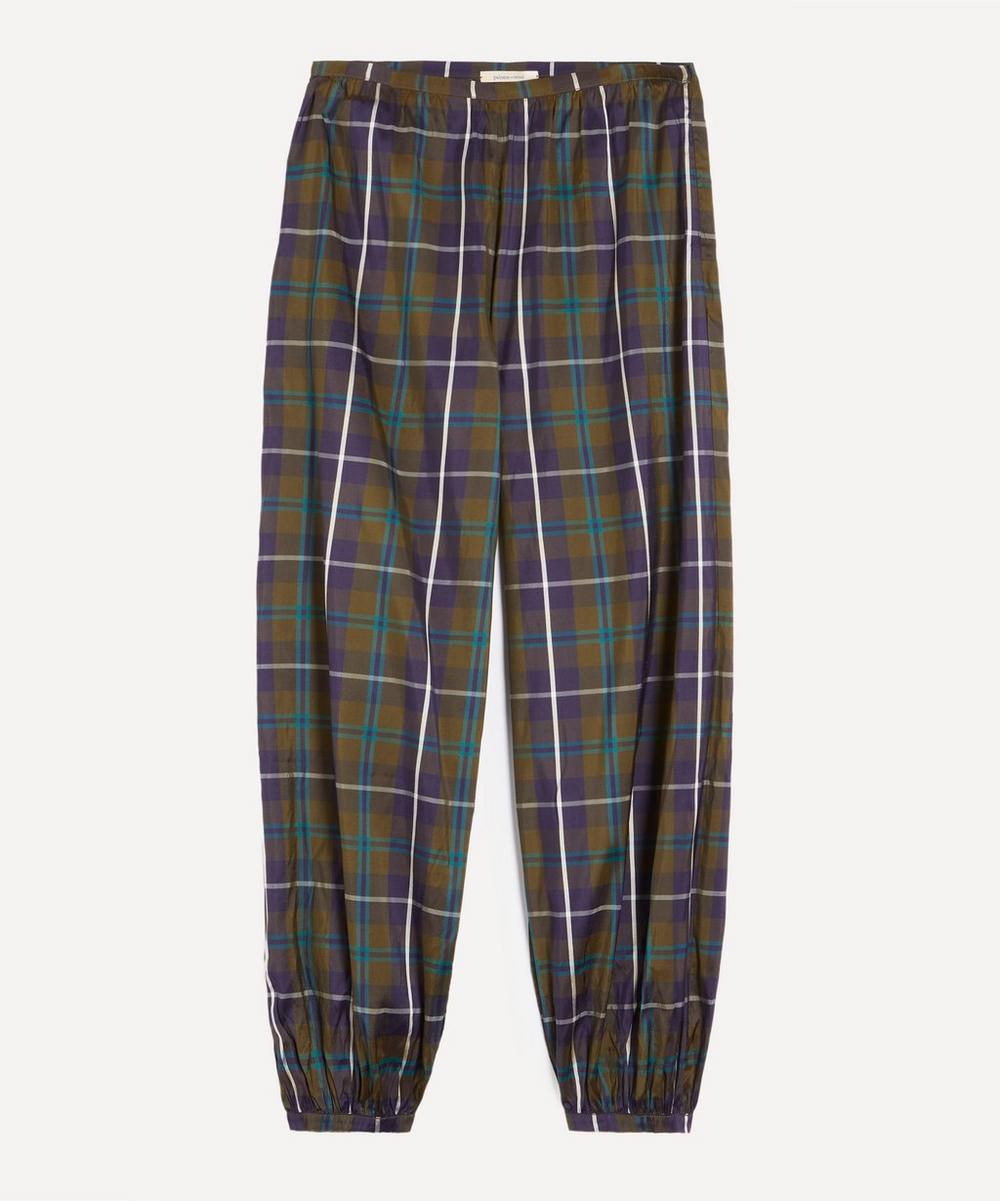 Boza Navy Plaid Balloon Trousers