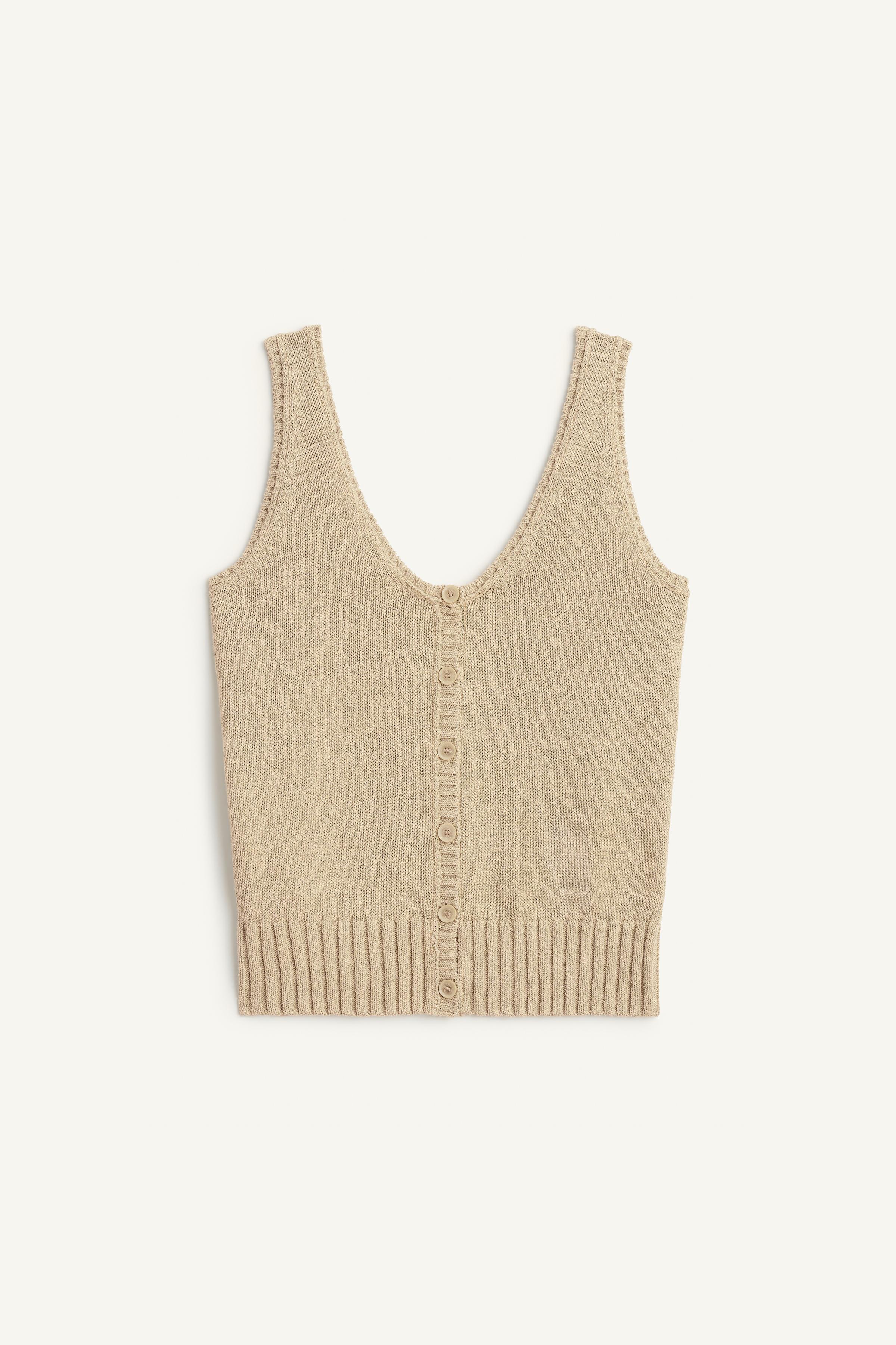 ZARA Knt Vst - Light Green - Xs