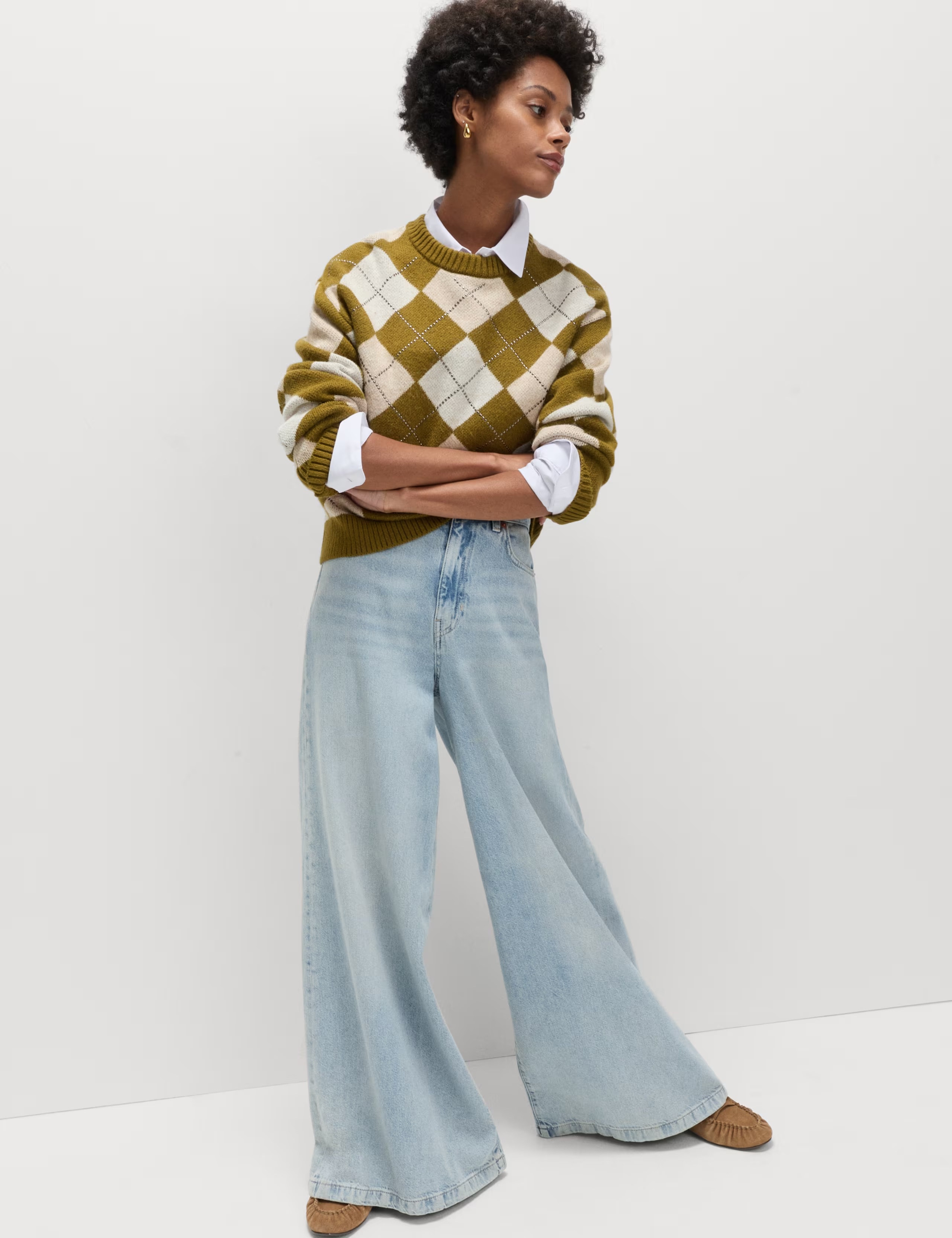 Lyocell&trade; Blend Wide Palazzo Leg Jeans