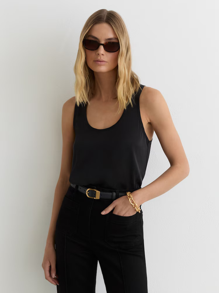 Silk black camisole