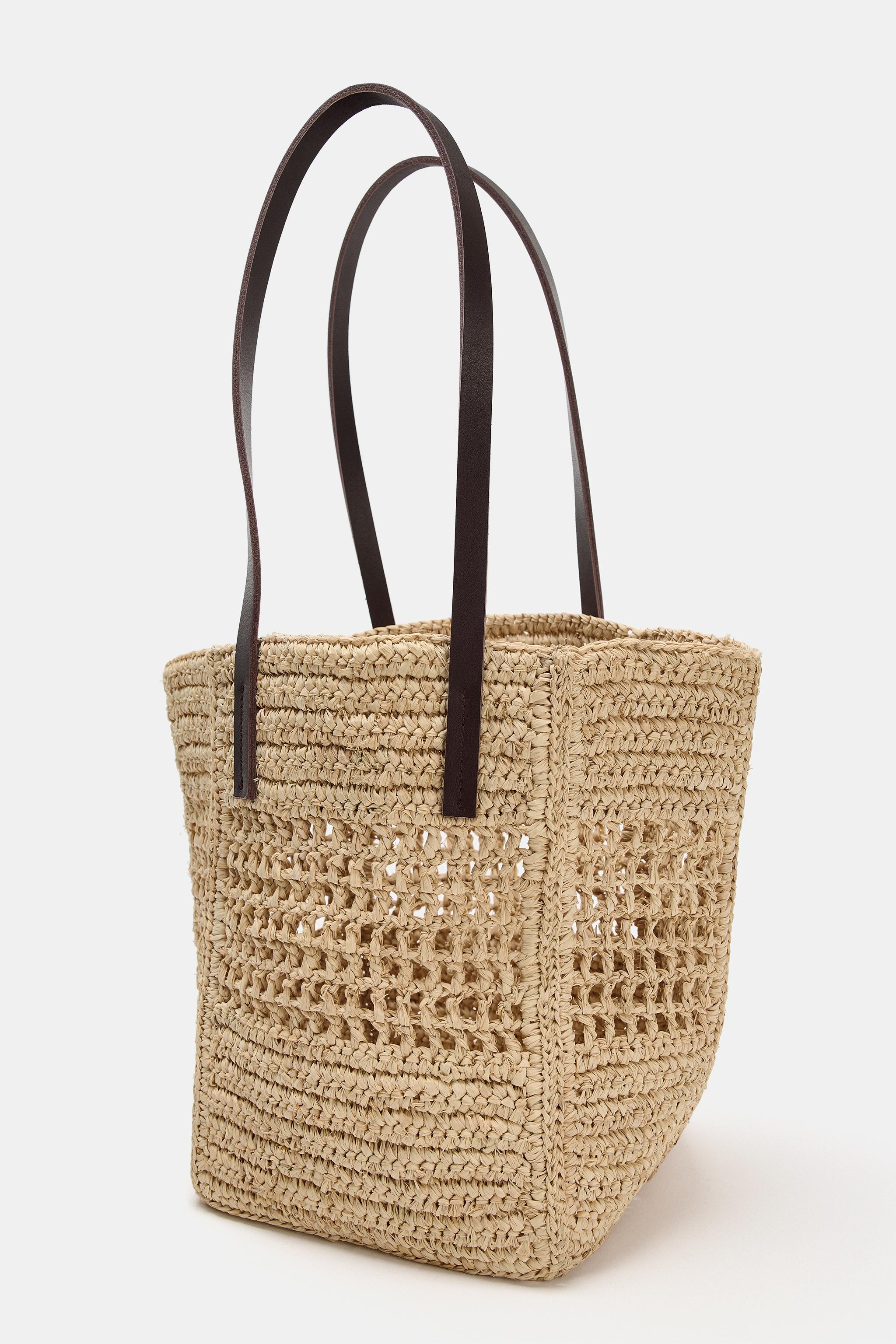 Mini Raffia Tote Bag - Light Beige - One Size Only