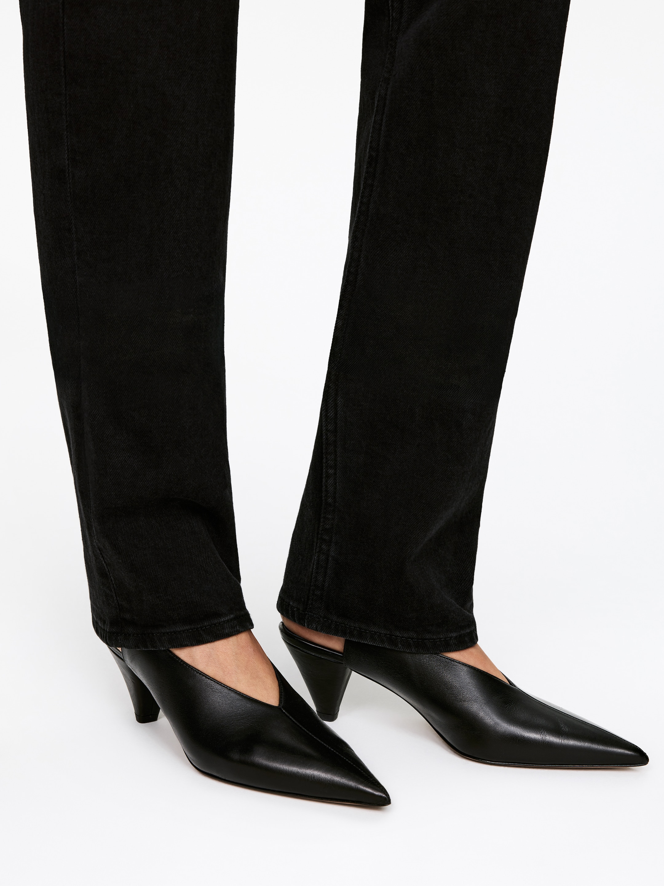 Slingback Leather Pumps &ndash; Black &ndash; Women &ndash; Arket Gb